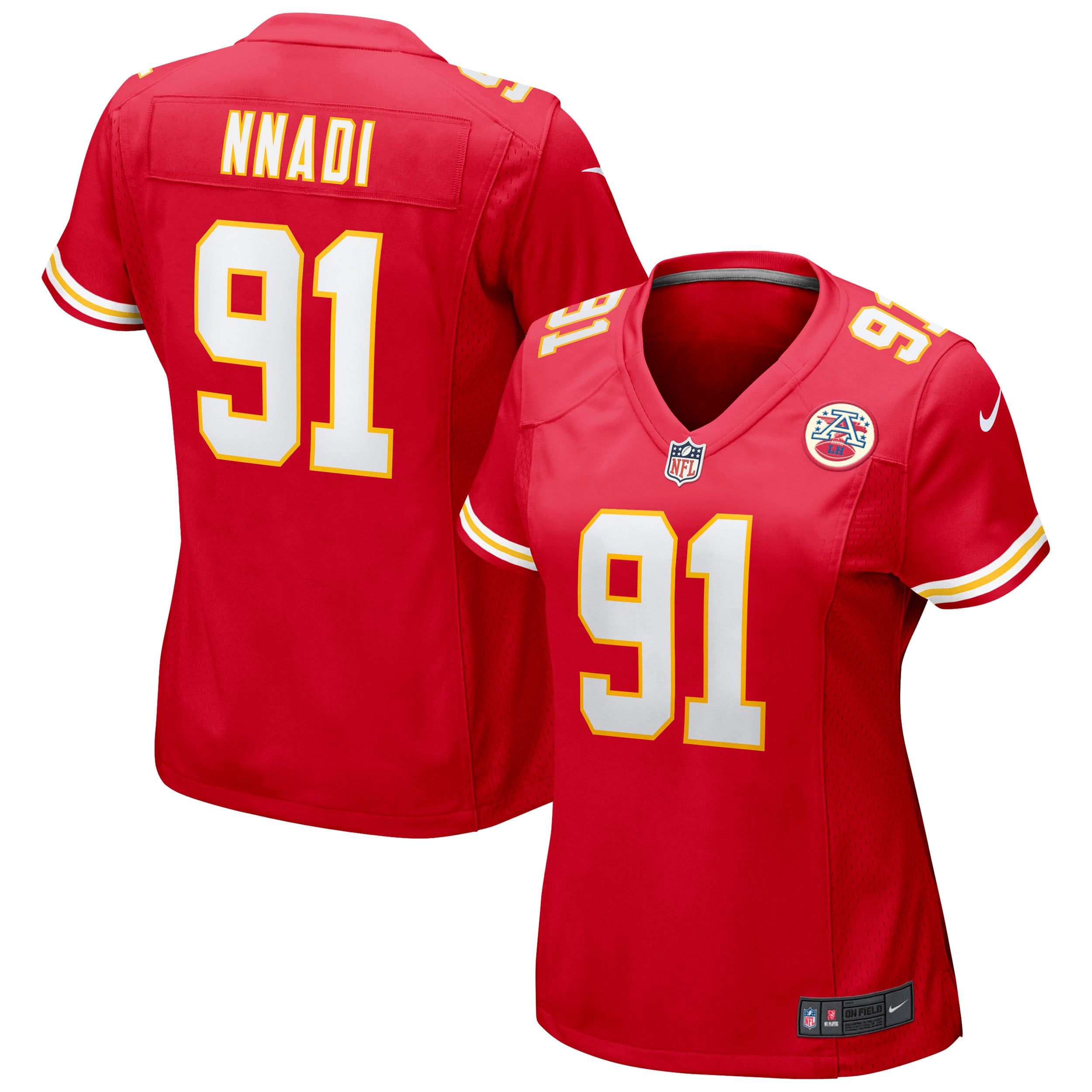 Derrick Nnadi Kansas City Chiefs Nike Women s Game Jersey   Red