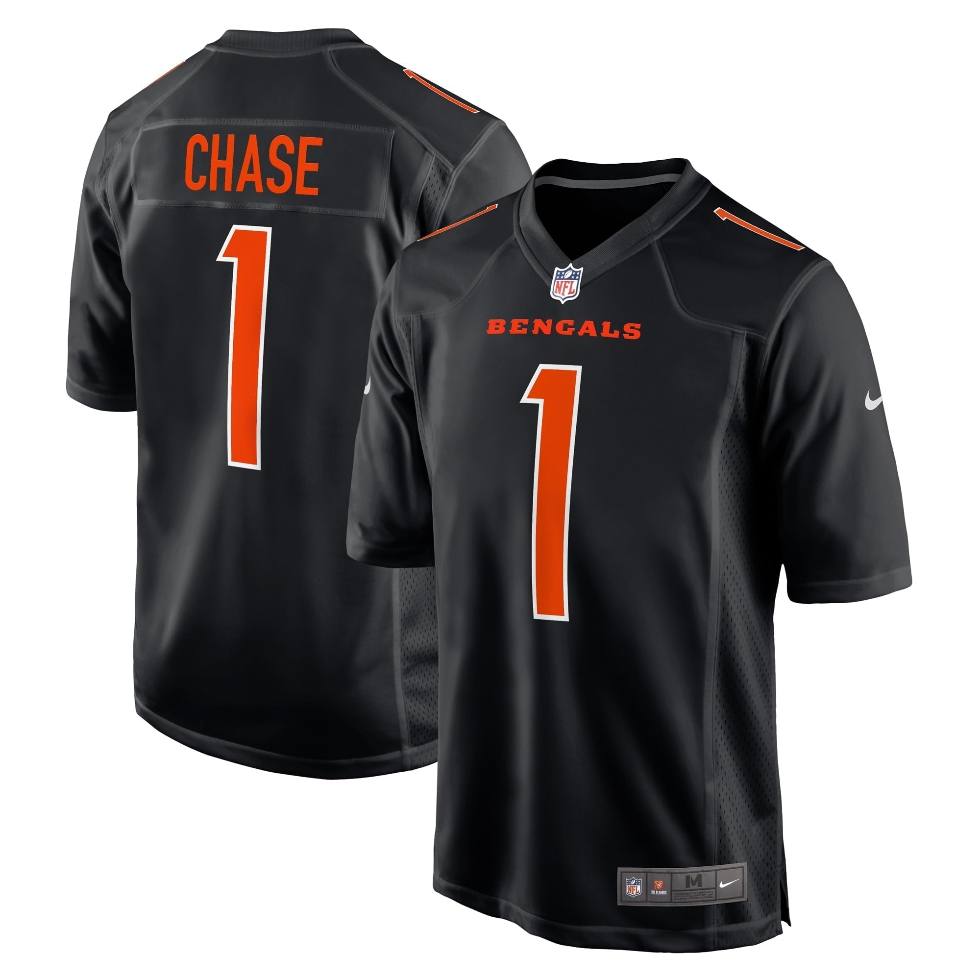 Men s Nike Ja Marr Chase Black Cincinnati Bengals Game Fashion Jersey