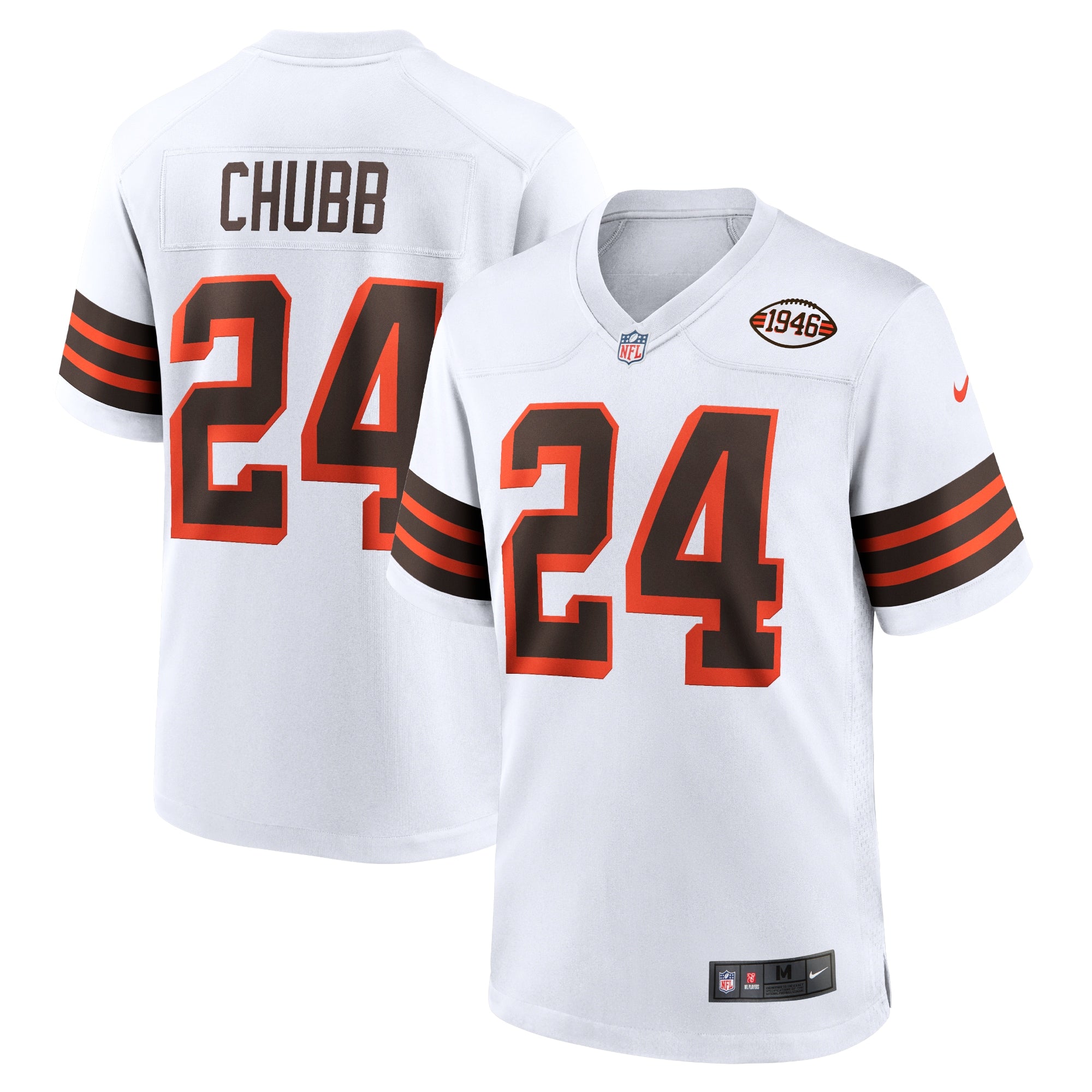 Nick Chubb Cleveland Browns Nike 1946 Collection Alternate Game Jersey   White