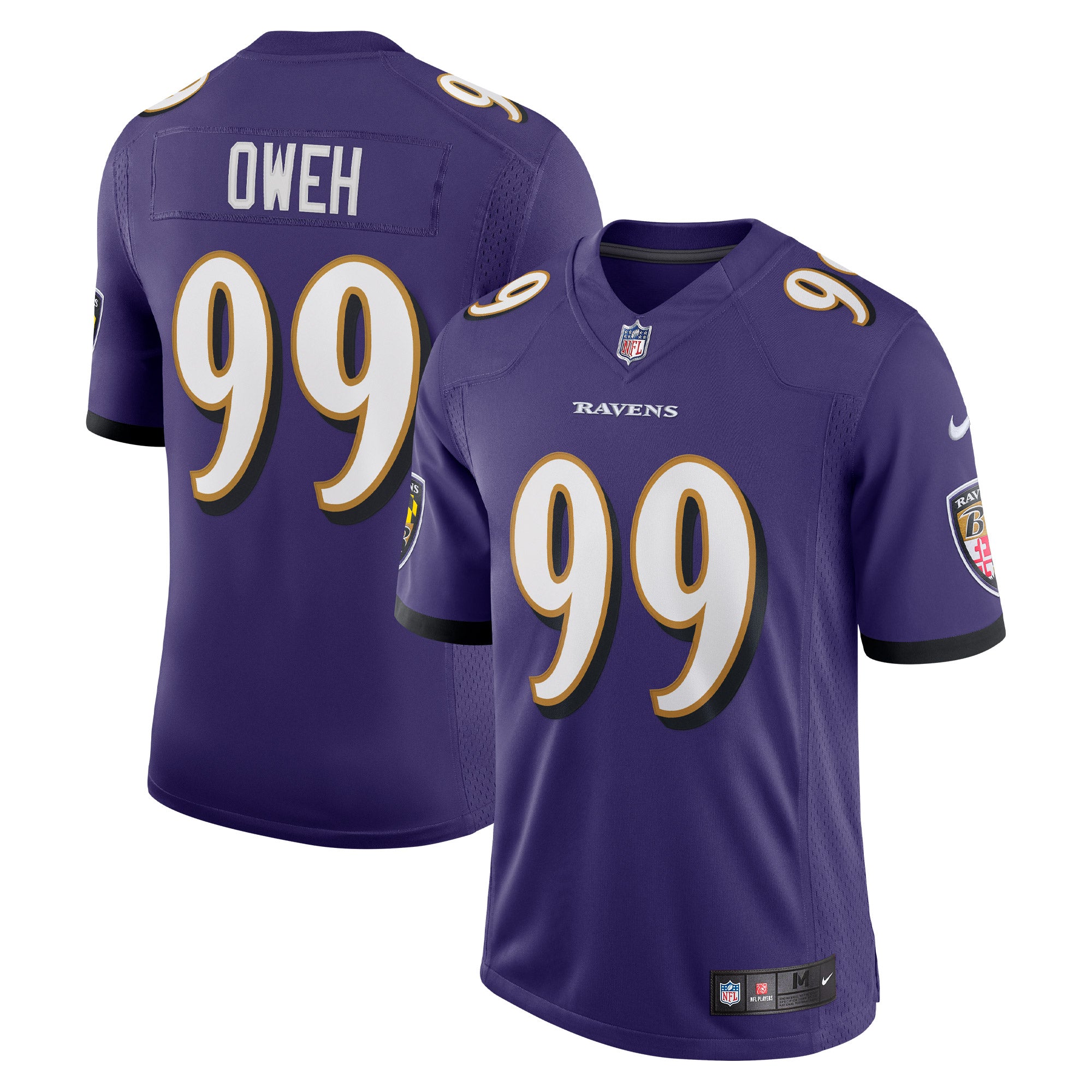 Odafe Oweh Baltimore Ravens Nike Vapor Limited Jersey   Purple