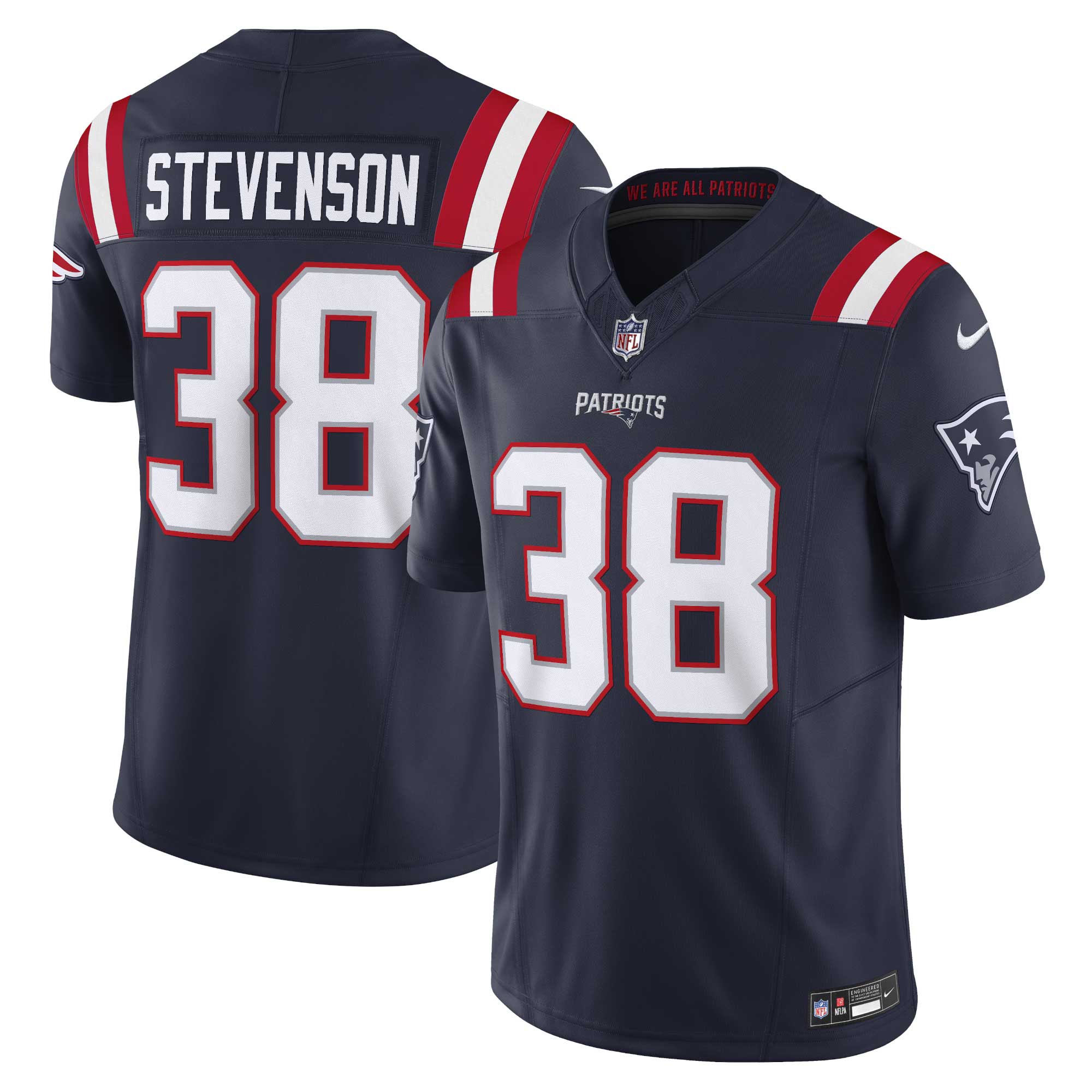 Rhamondre Stevenson New England Patriots Nike Vapor F.U.S.E. Limited Jersey   Navy