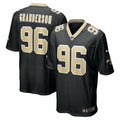 Men s Nike Carl Granderson Black New Orleans Saints Game Jersey