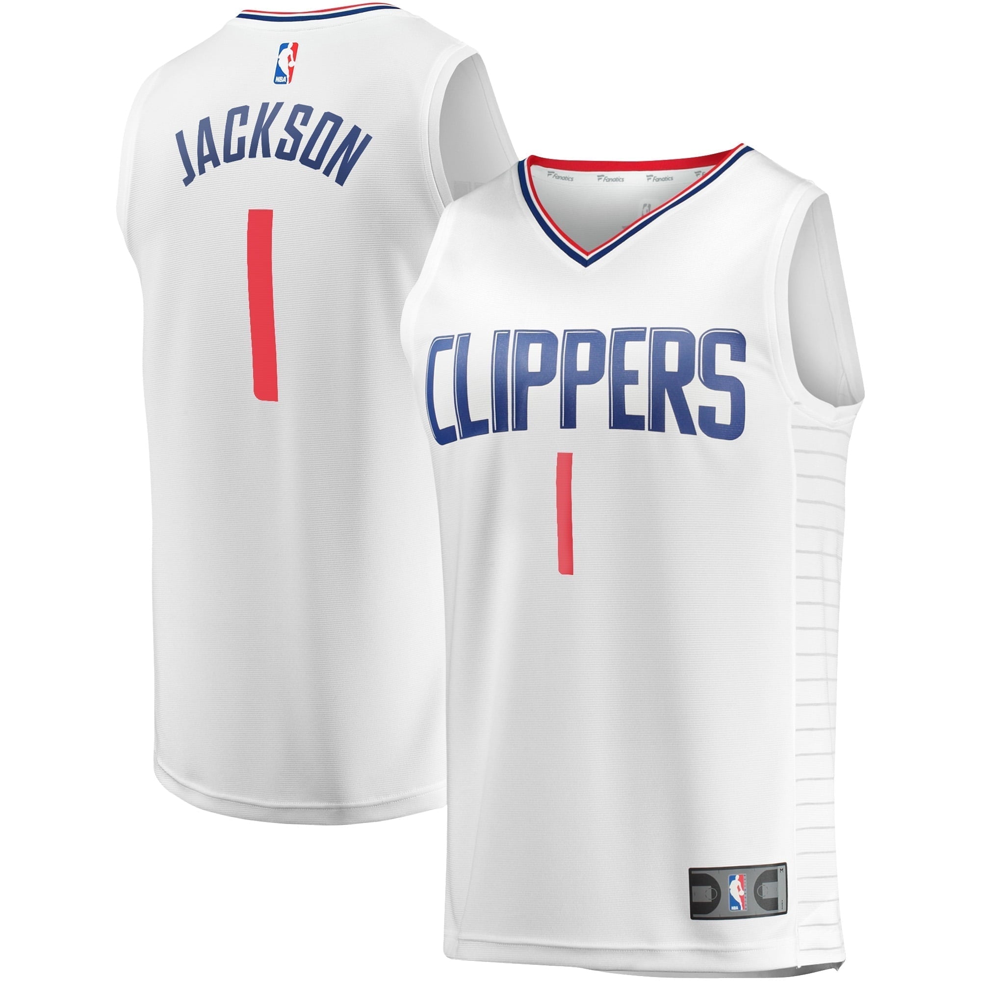 Men's Fanatics Branded Reggie Jackson White LA Clippers Fast Break Player Jersey - Association Edition