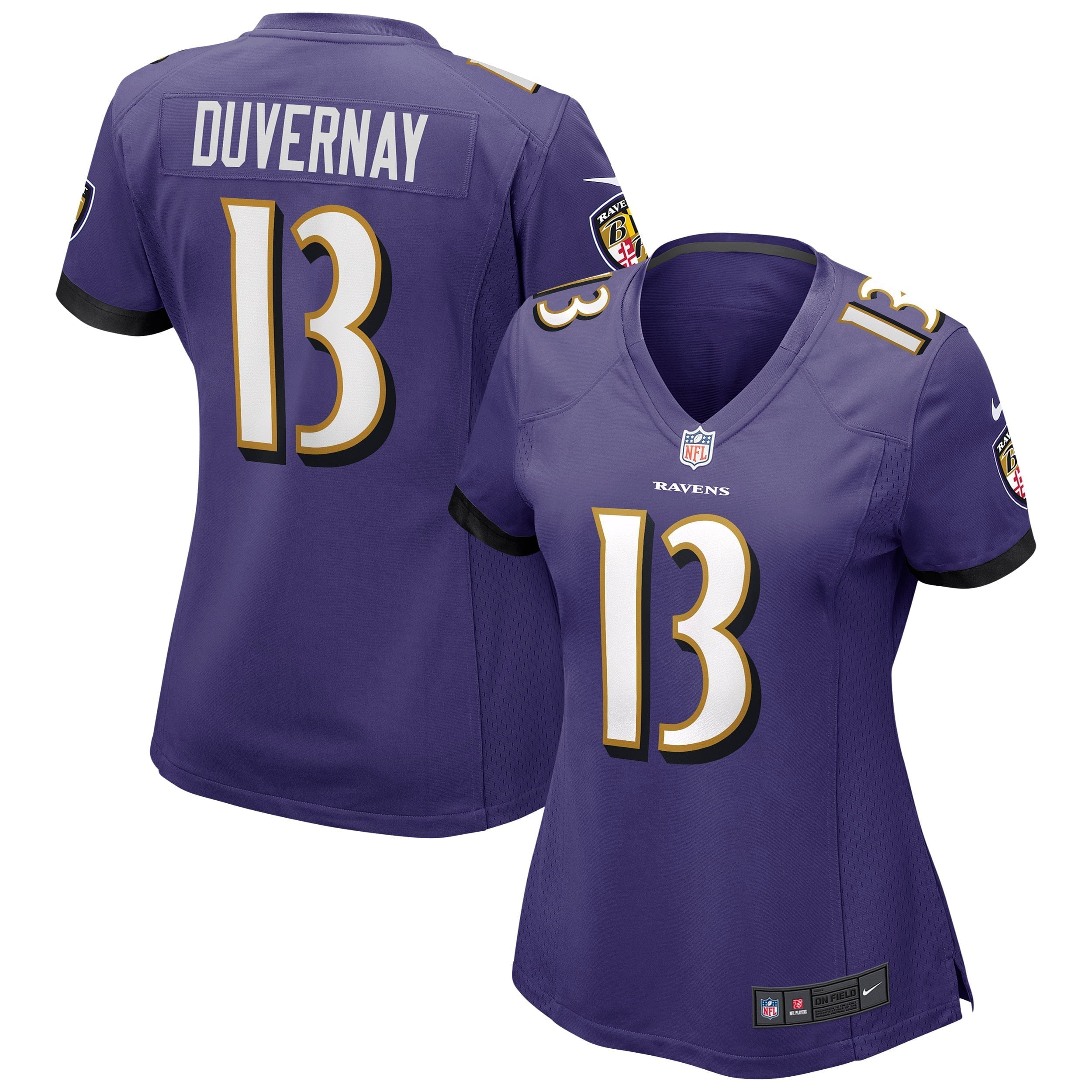 Women s Nike Devin Duvernay Purple Baltimore Ravens Game Jersey