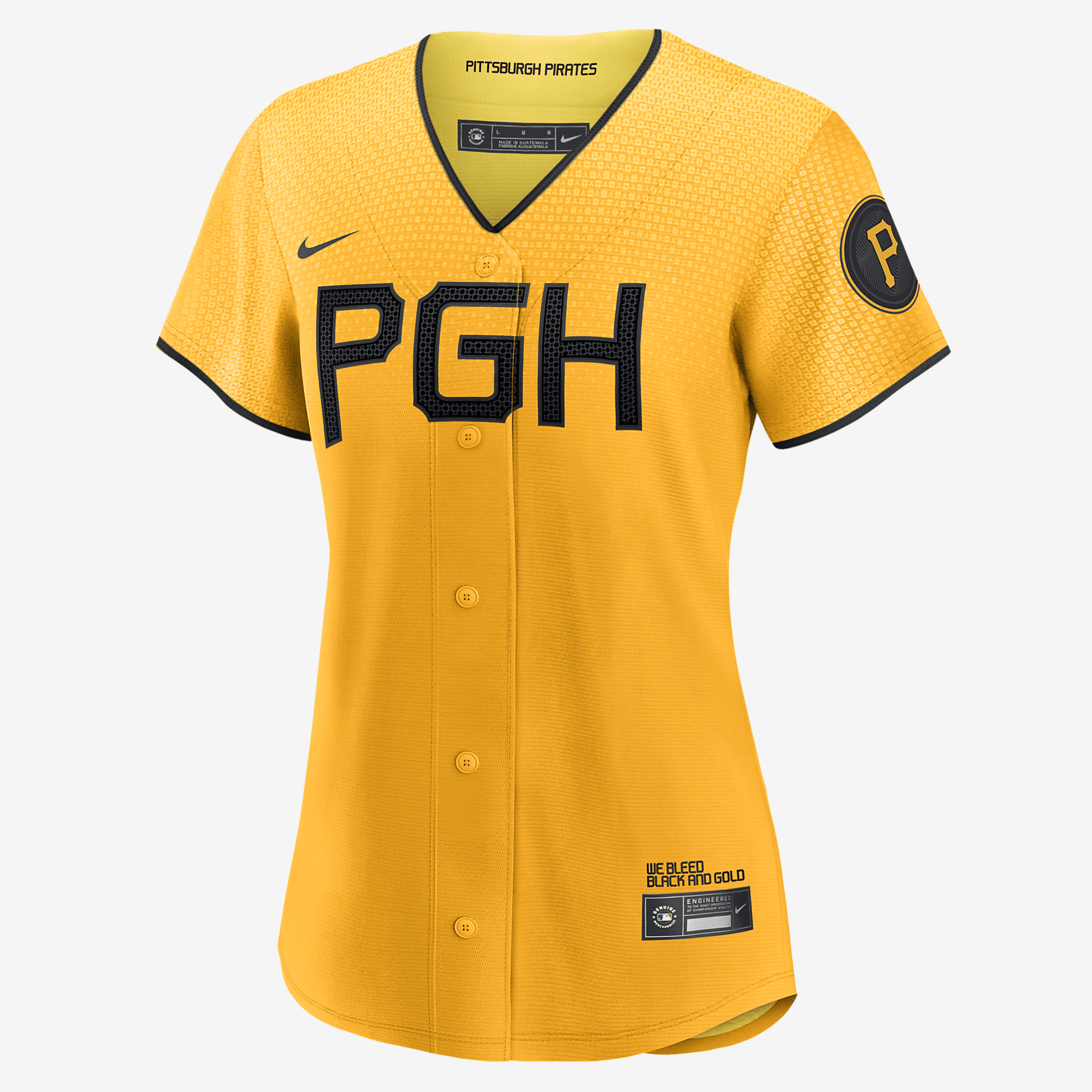 MLB Pittsburgh Pirates City Connect (Ke'Bryan Hayes) Women's Replica Baseball Jersey - Sundown/Black