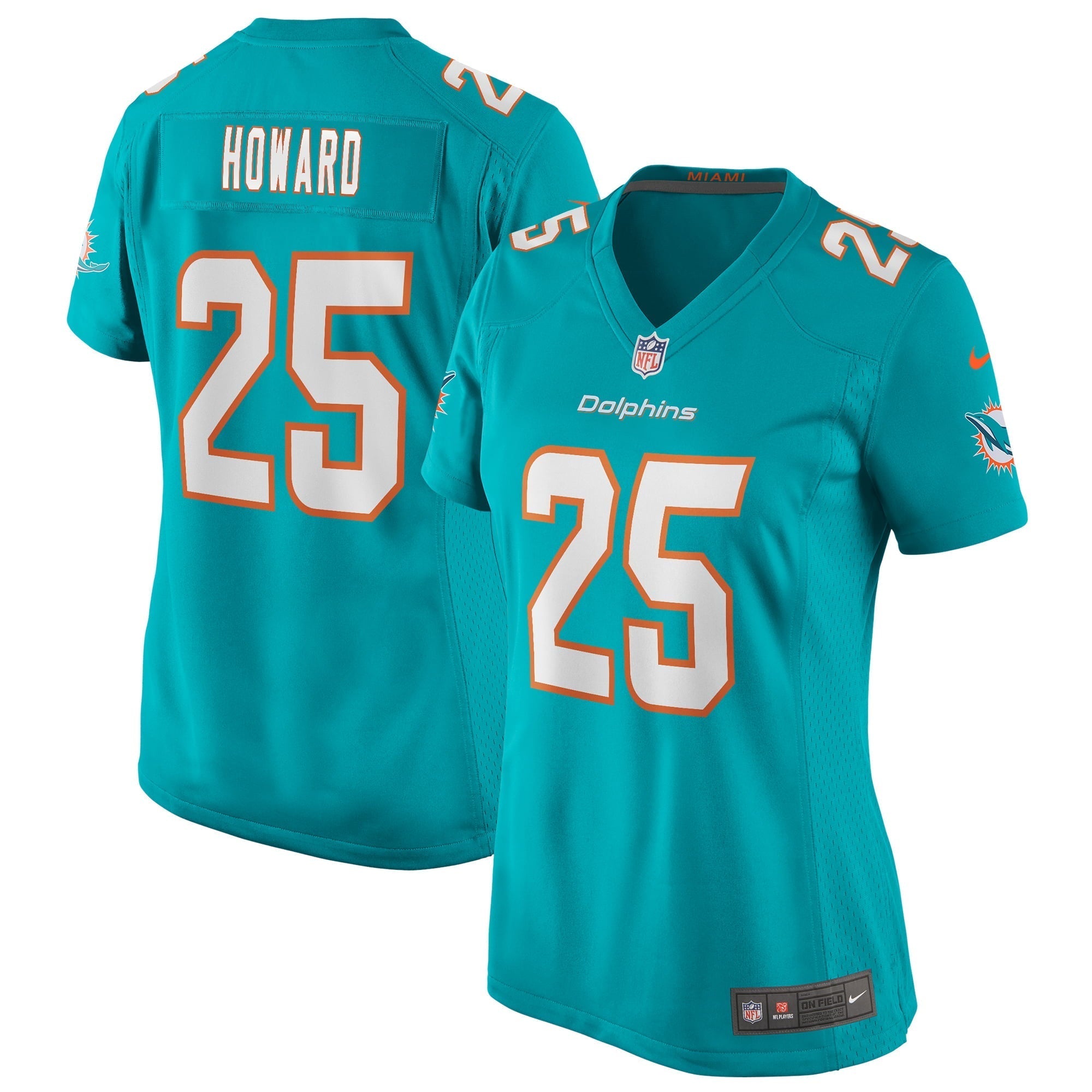 Women s Nike Xavien Howard Aqua Miami Dolphins Game Jersey