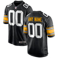 Pittsburgh Steelers Nike Alternate Custom Game Jersey   Black