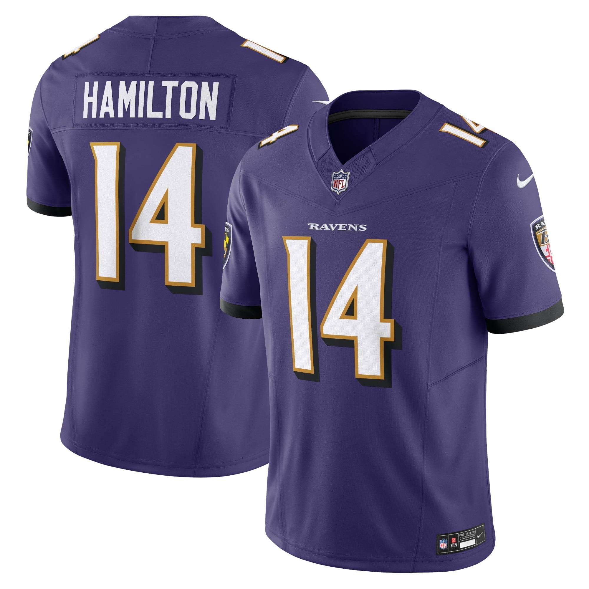Men s Nike Kyle Hamilton Purple Baltimore Ravens Vapor F.U.S.E. Limited Jersey