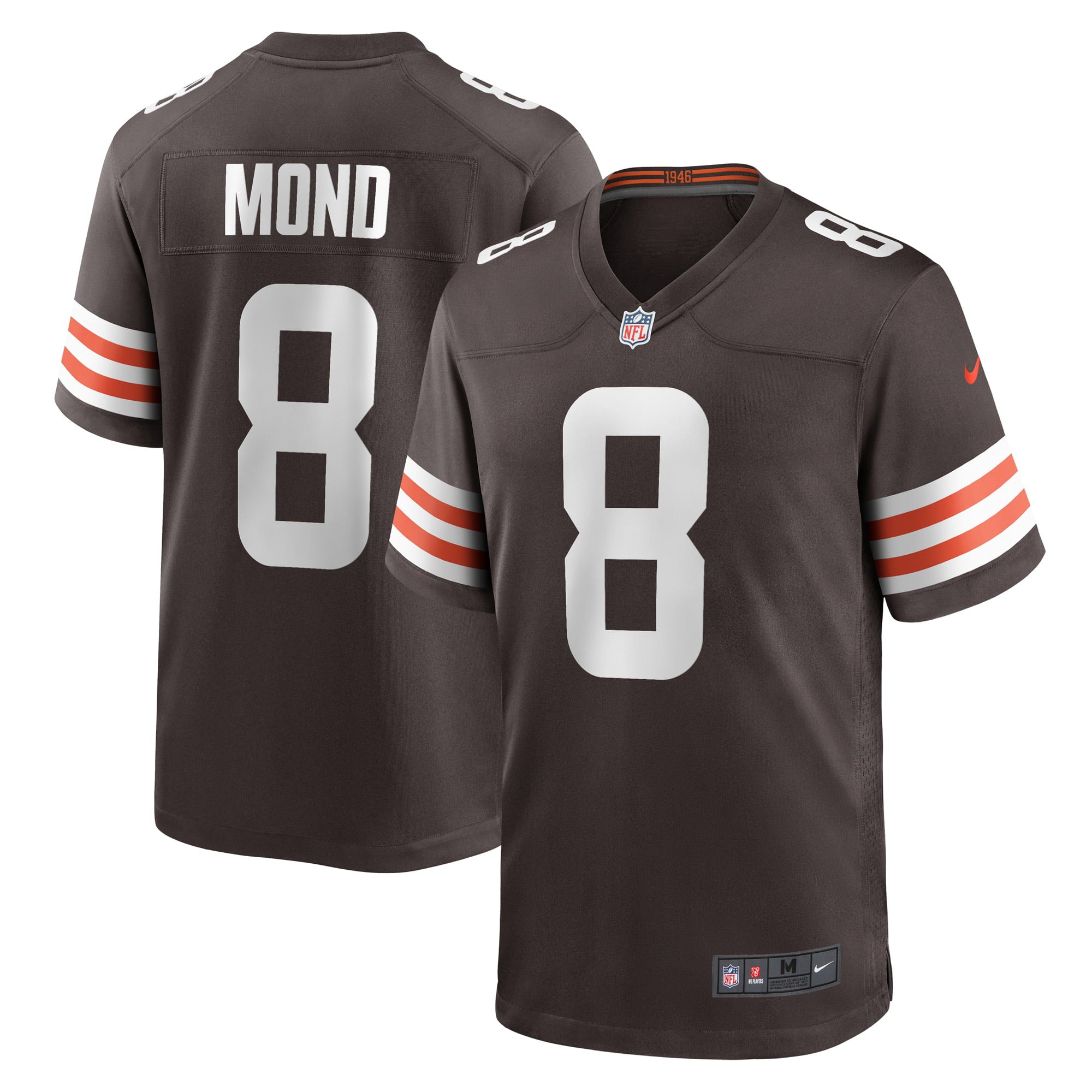 Men s Nike Kellen Mond Brown Cleveland Browns Game Player Jersey