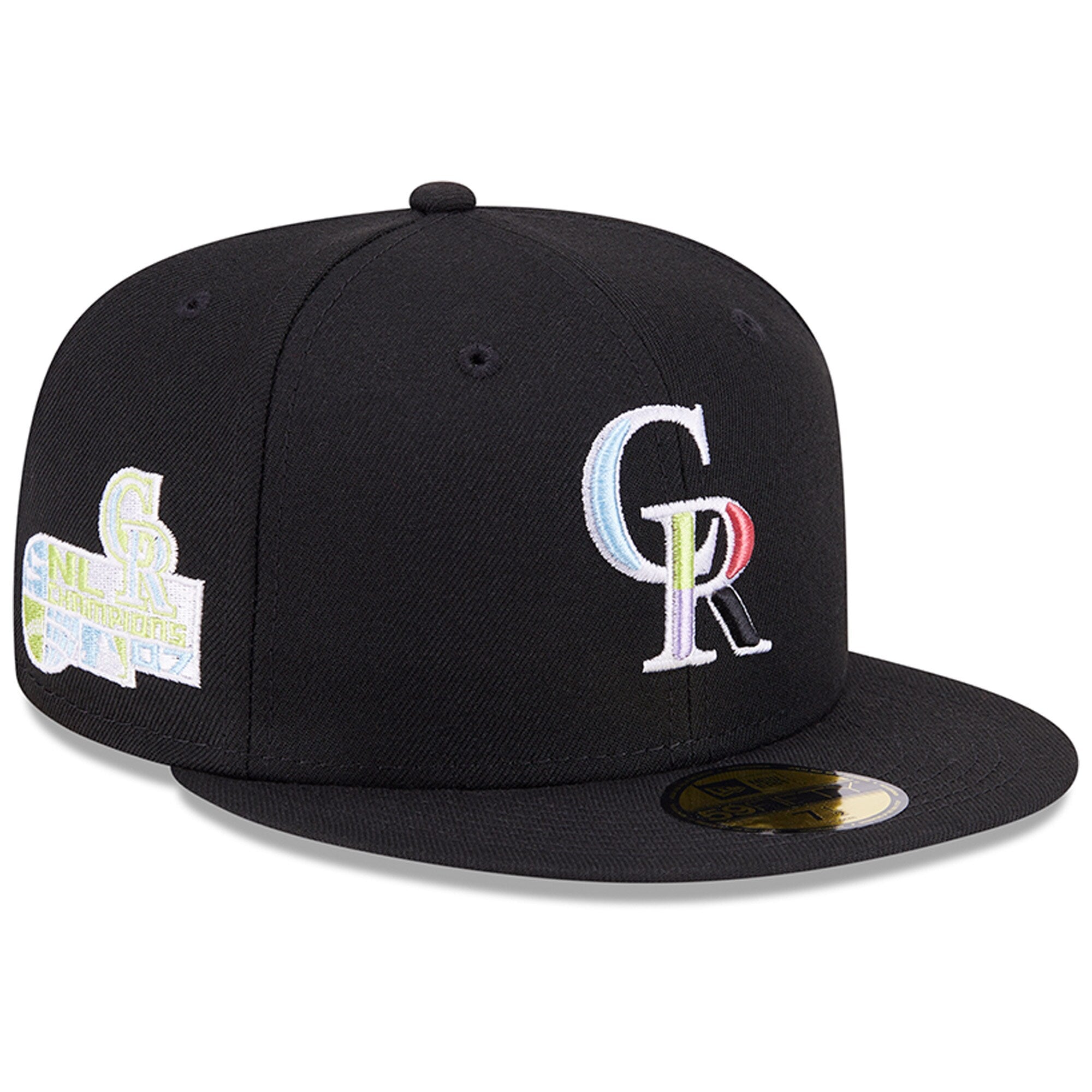 Colorado Rockies New Era Multi-Color Pack 59FIFTY Fitted Hat - Black