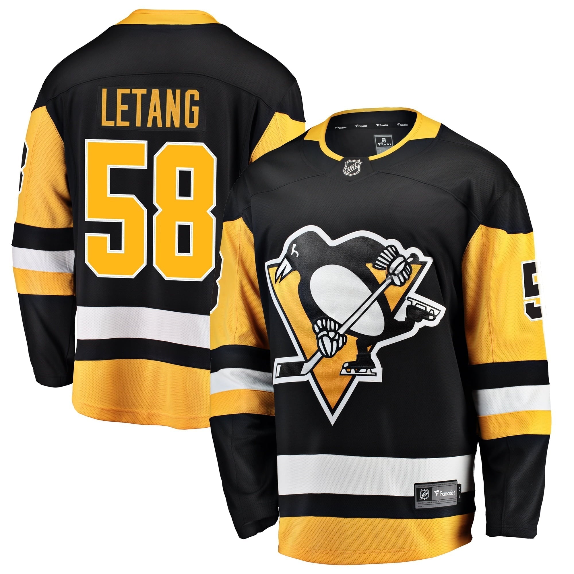 Men's Fanatics Branded Kris Letang Black Pittsburgh Penguins Breakaway Player Jersey