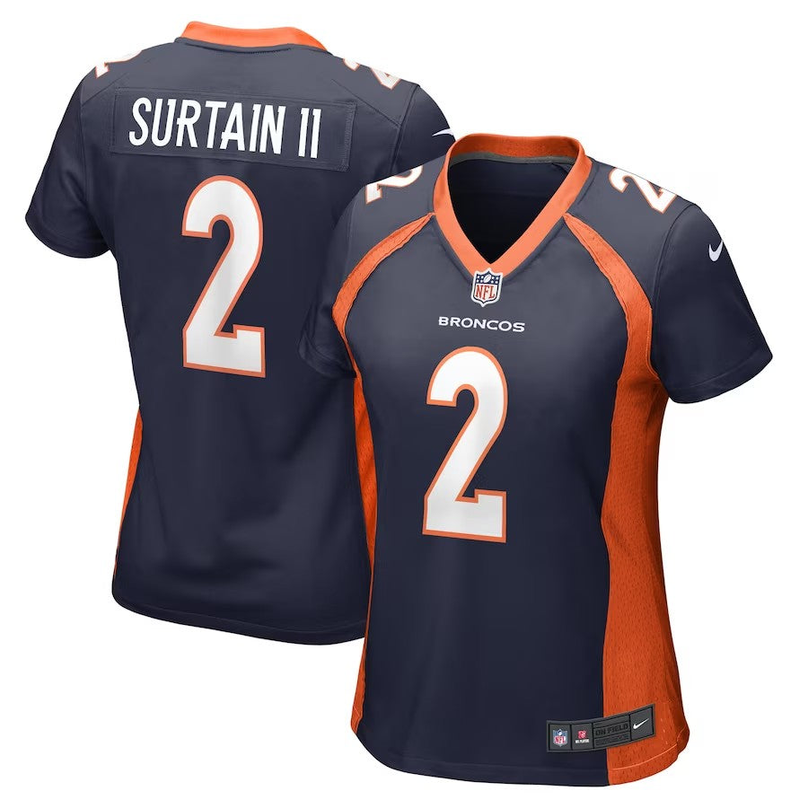 Women s Denver Broncos Patrick Surtain II Game Jersey   Navy