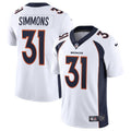 Men s Nike Justin Simmons White Denver Broncos Vapor Limited Jersey