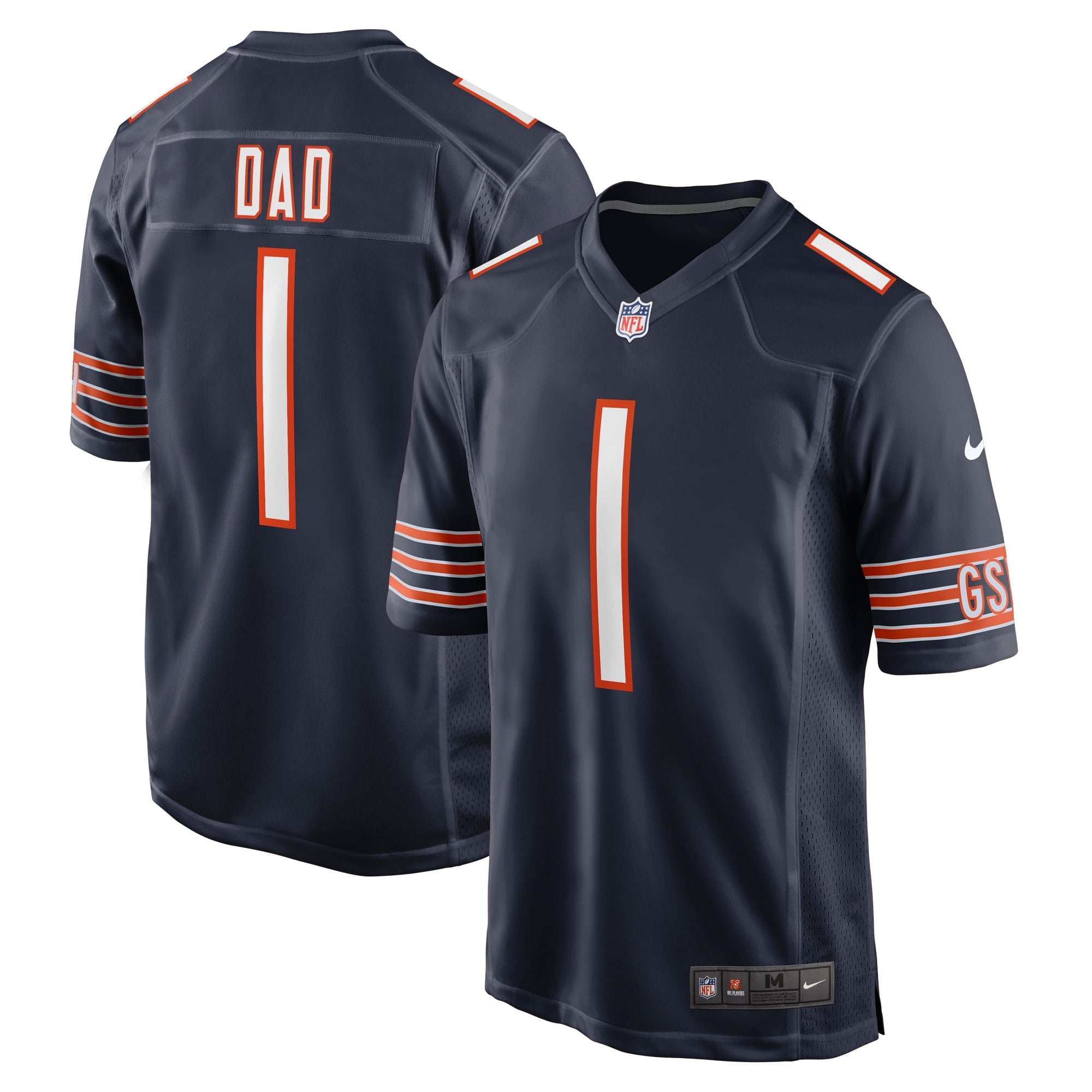 Number 1 Dad Chicago Bears Nike Game Jersey   Navy