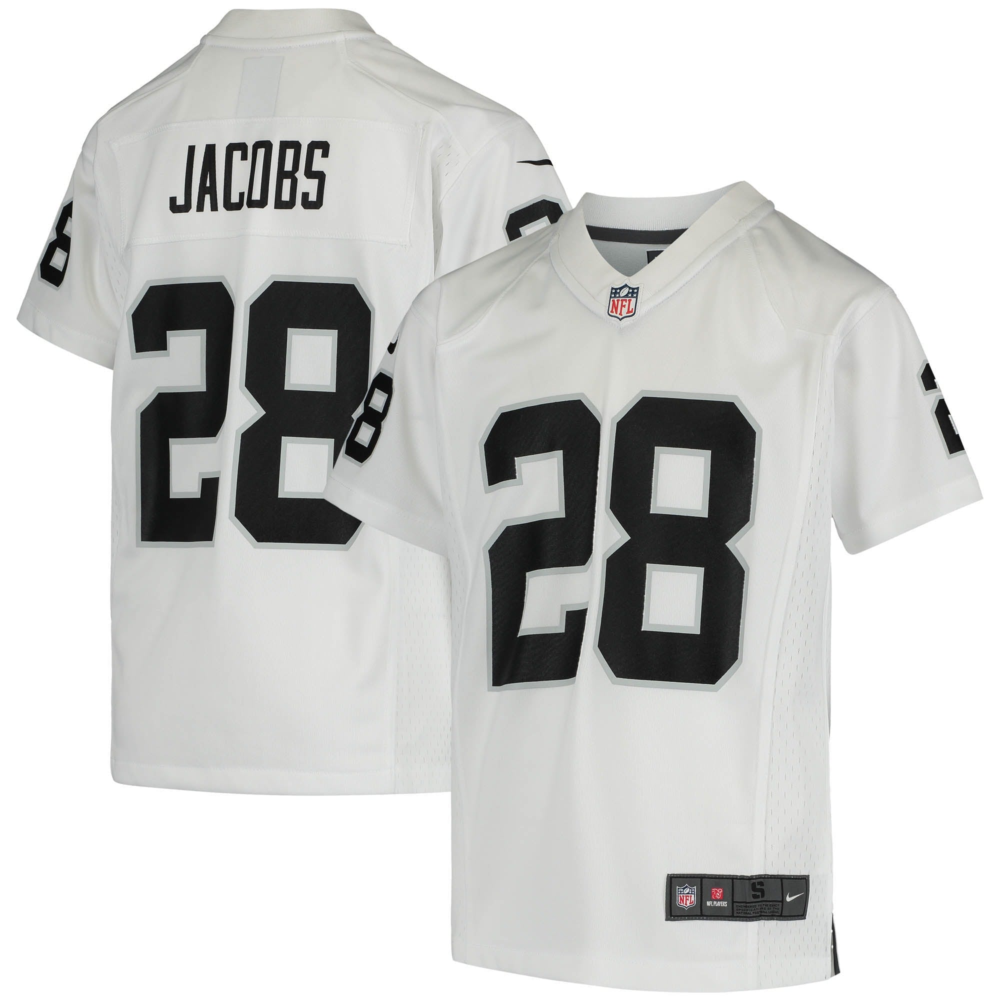 Josh Jacobs Las Vegas Raiders Nike Youth Game Jersey   White