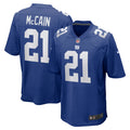 Men s Nike Bobby McCain Royal New York Giants Game Player Jersey