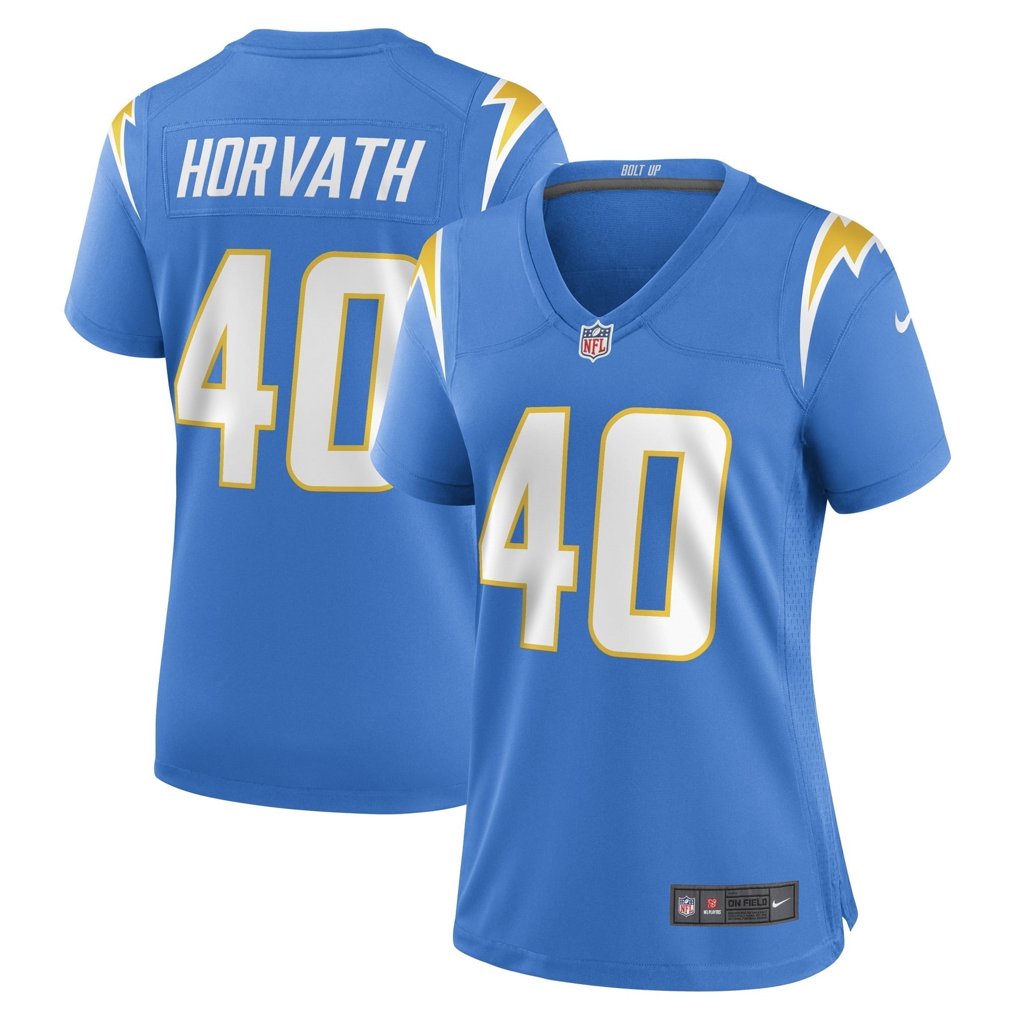 Women s Nike Zander Horvath Powder Blue Los Angeles Chargers Game Player Jersey