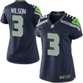 Women s Seattle Seahawks Russell Wilson Nike College Navy Game Player Jersey
