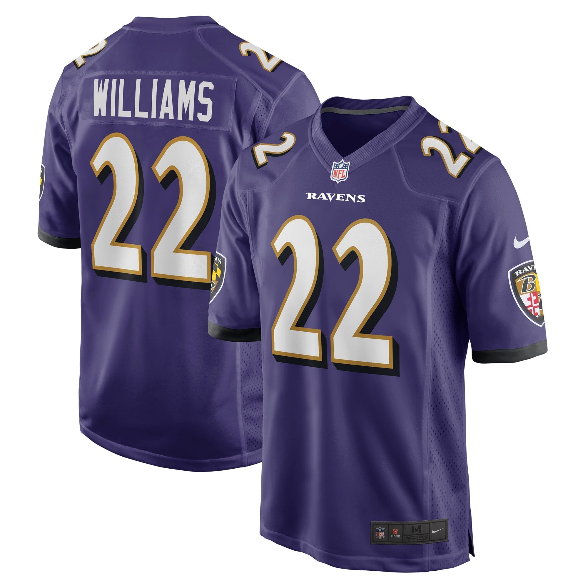 Men s Nike Damarion Williams Purple Baltimore Ravens Player Game Jersey