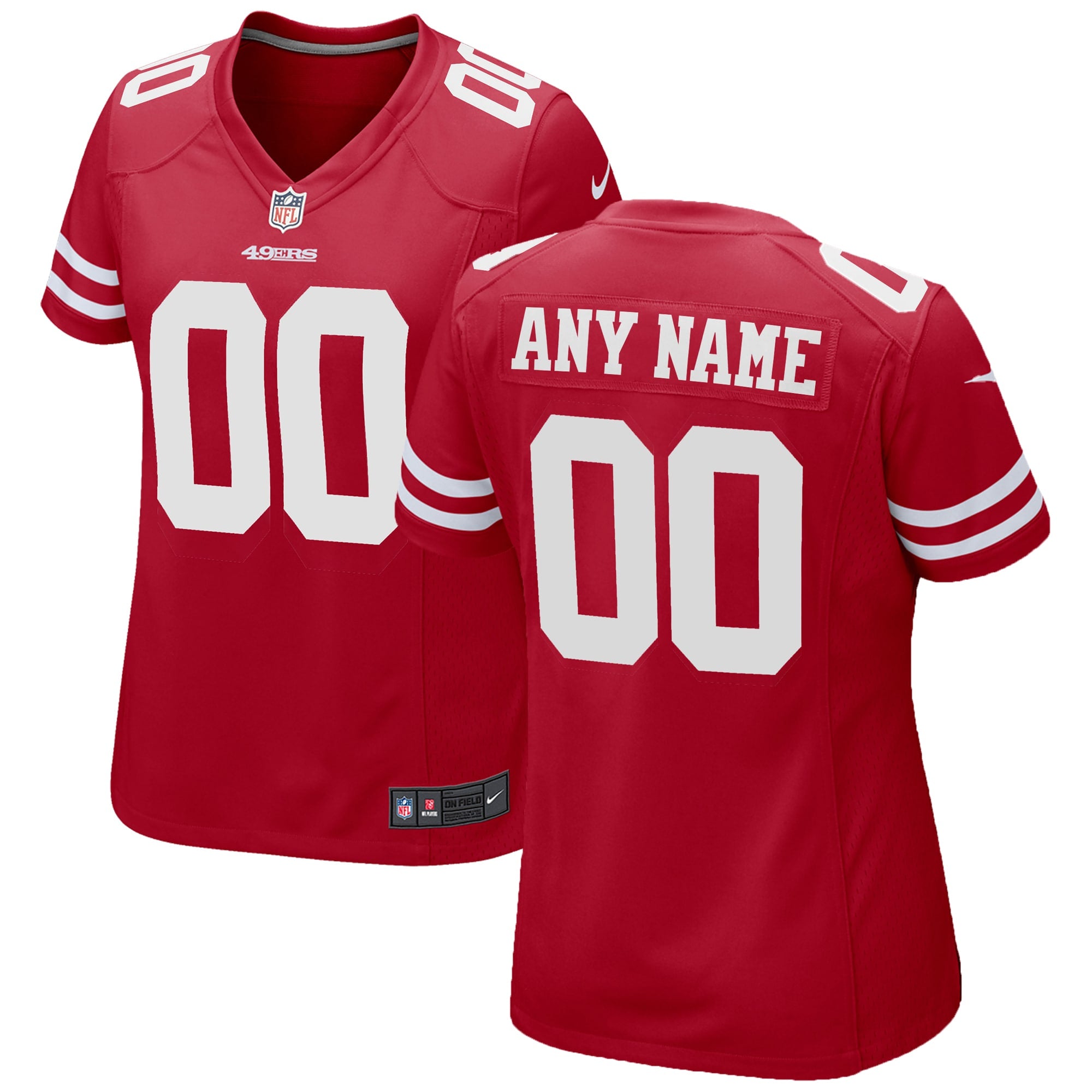 San Francisco 49ers Nike Women s Custom Game Jersey   Scarlet