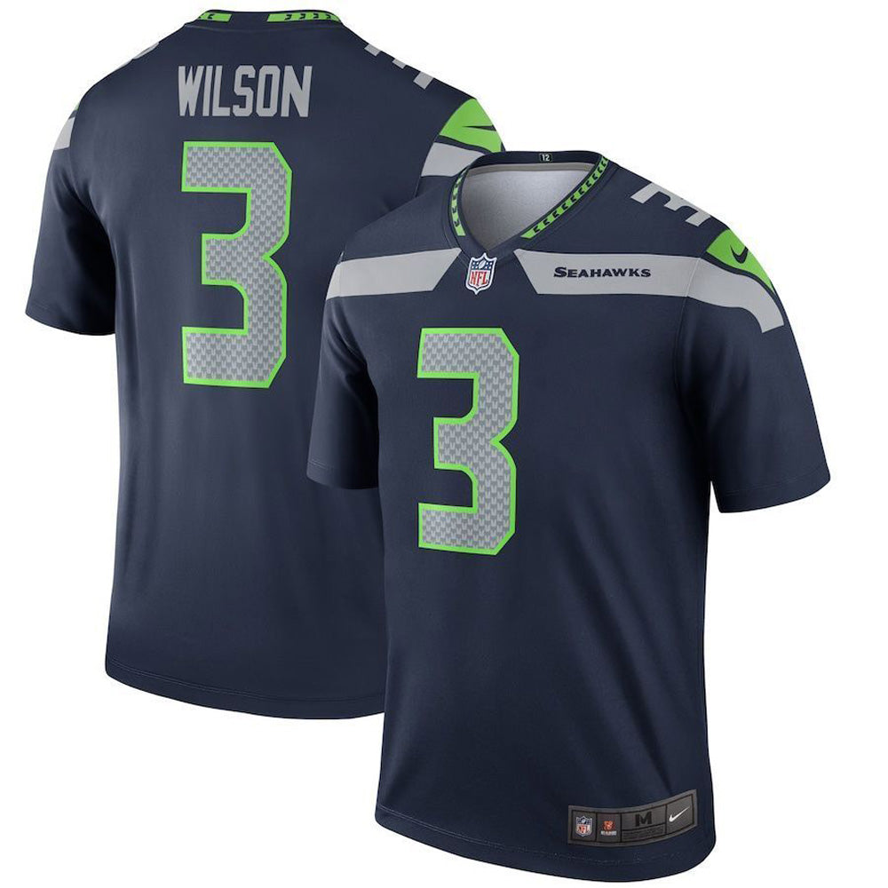 Men s Seattle Seahawks Russell Wilson Legend Jersey Navy