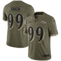 Men s Nike Odafe Oweh Olive Baltimore Ravens 2022 Salute To Service Limited Jersey