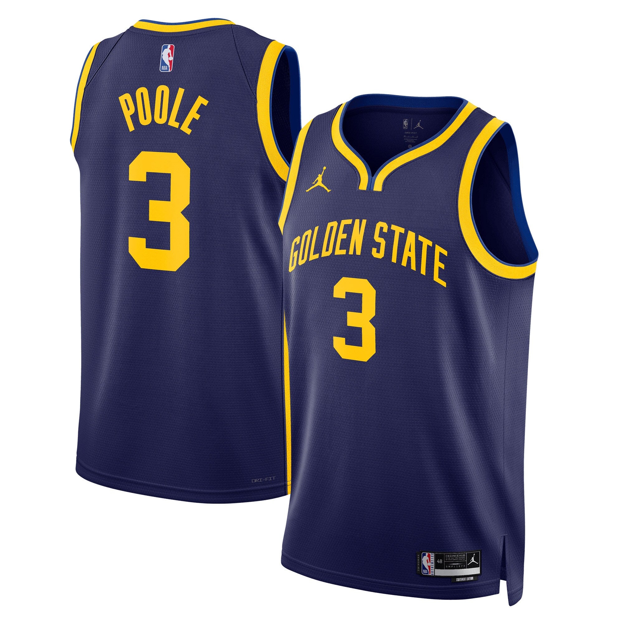 Jordans Poole Golden State Warriors Jordans Brand Unisex Swingman Jersey - Statement Edition - Navy