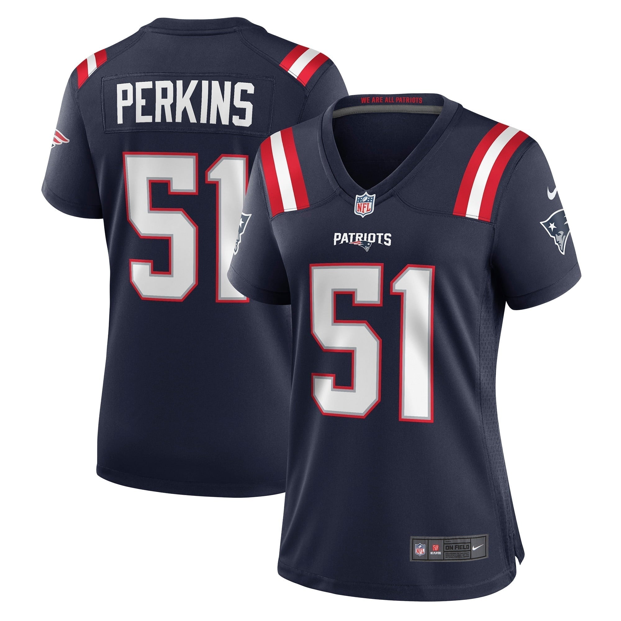 Women s Nike Ronnie Perkins Navy New England Patriots Game Jersey