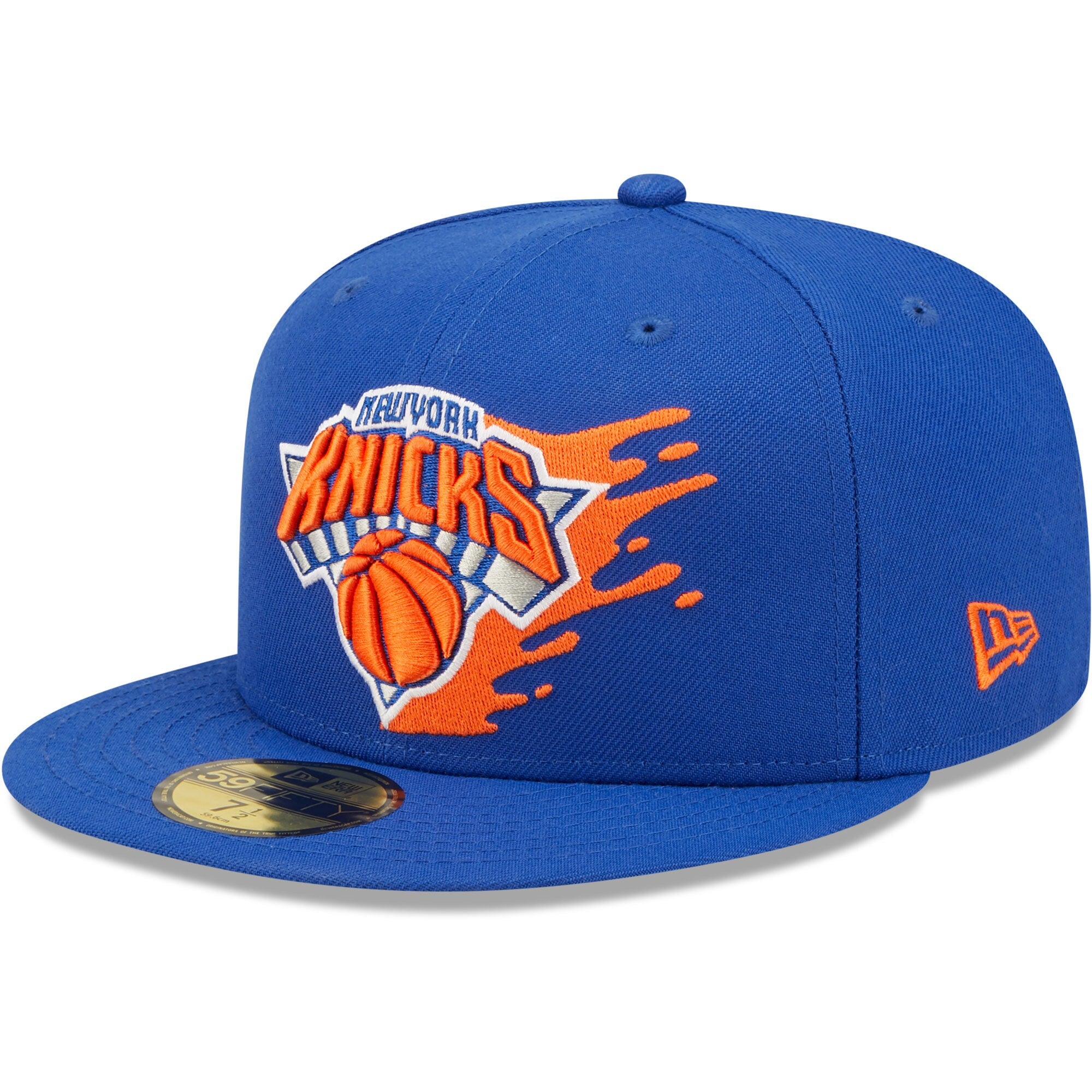 New York Knicks New Era Splatter 59FIFTY Fitted Hat - Blue