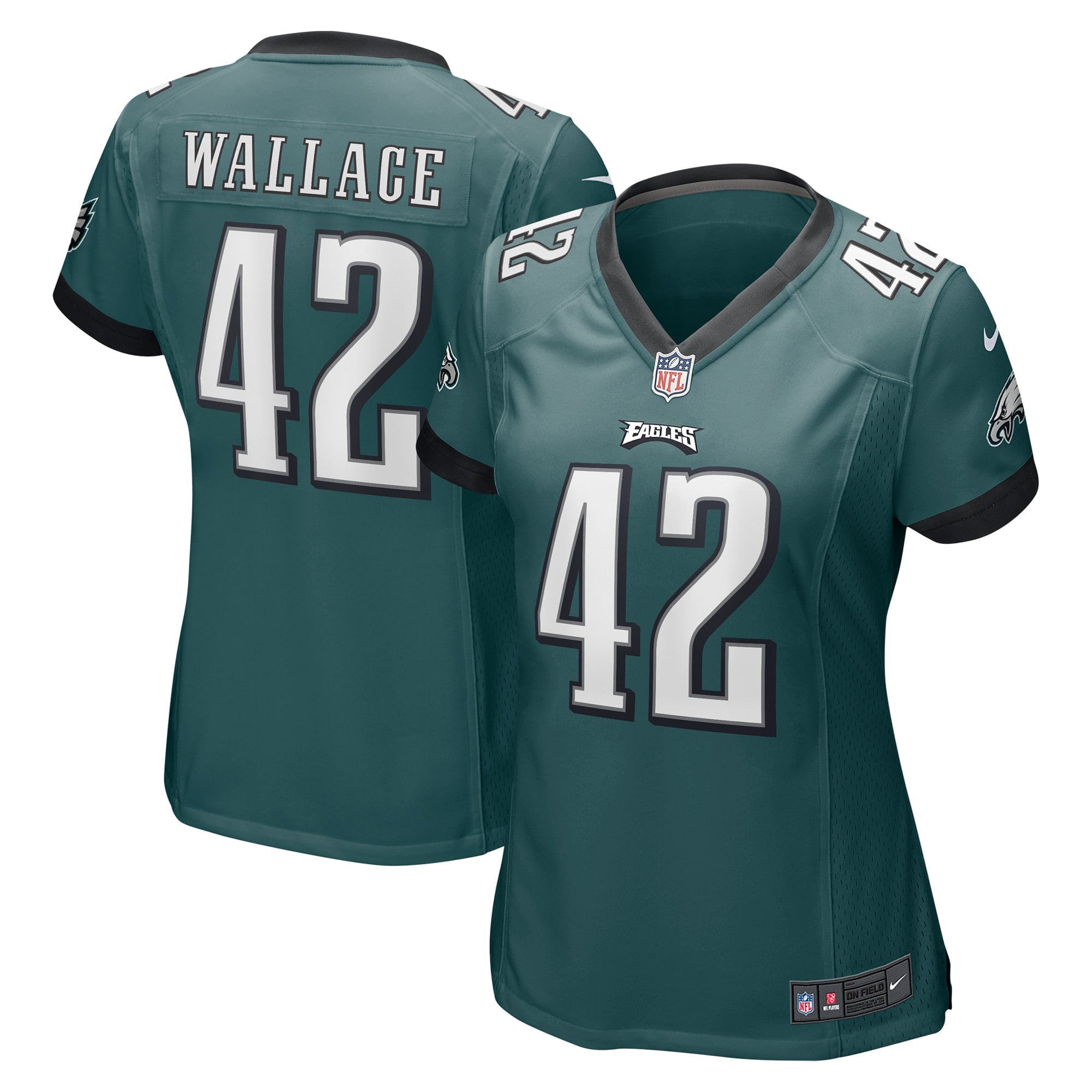 Women s Nike K Von Wallace Midnight Green Philadelphia Eagles Game Jersey