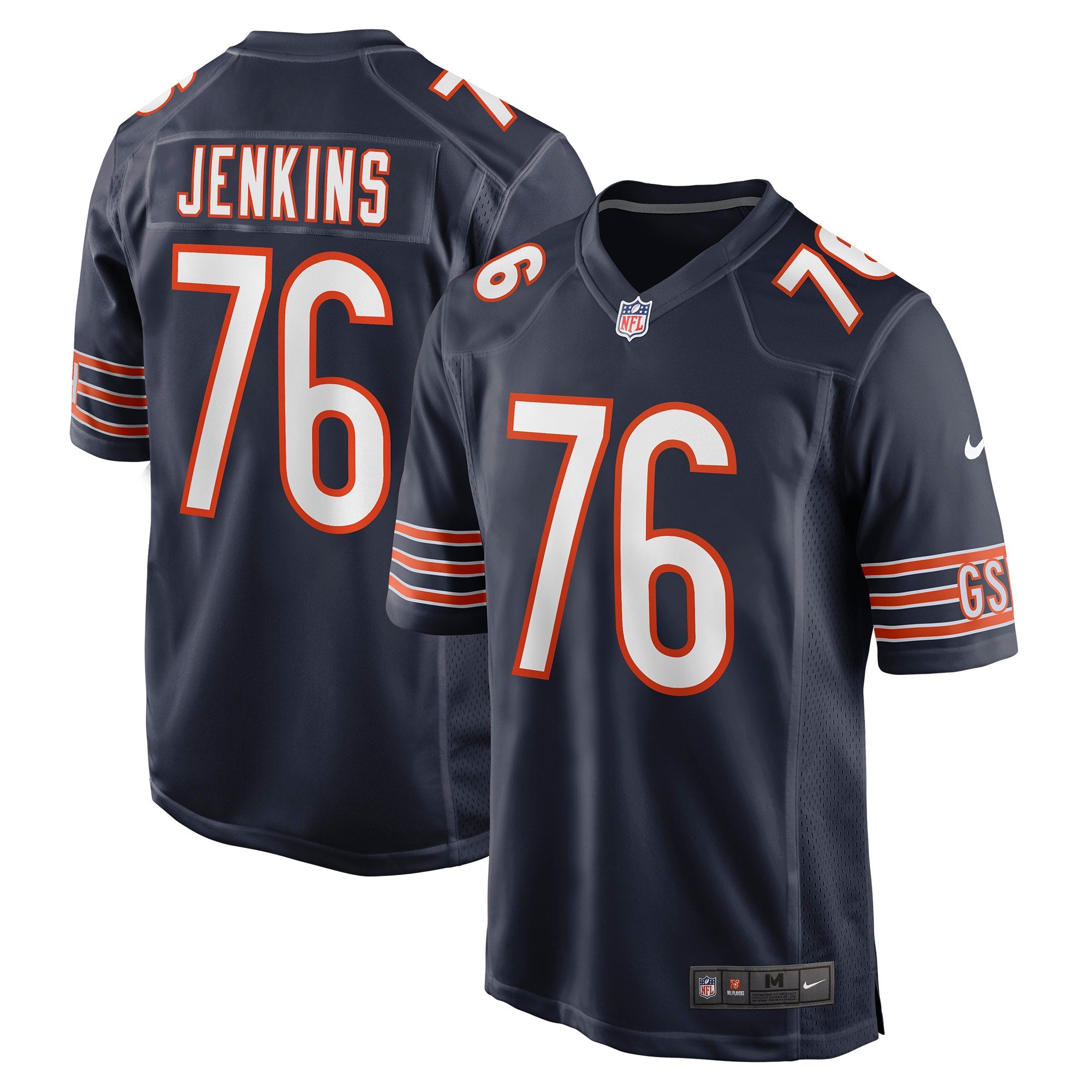 Teven Jenkins Chicago Bears Nike Game Jersey   Navy