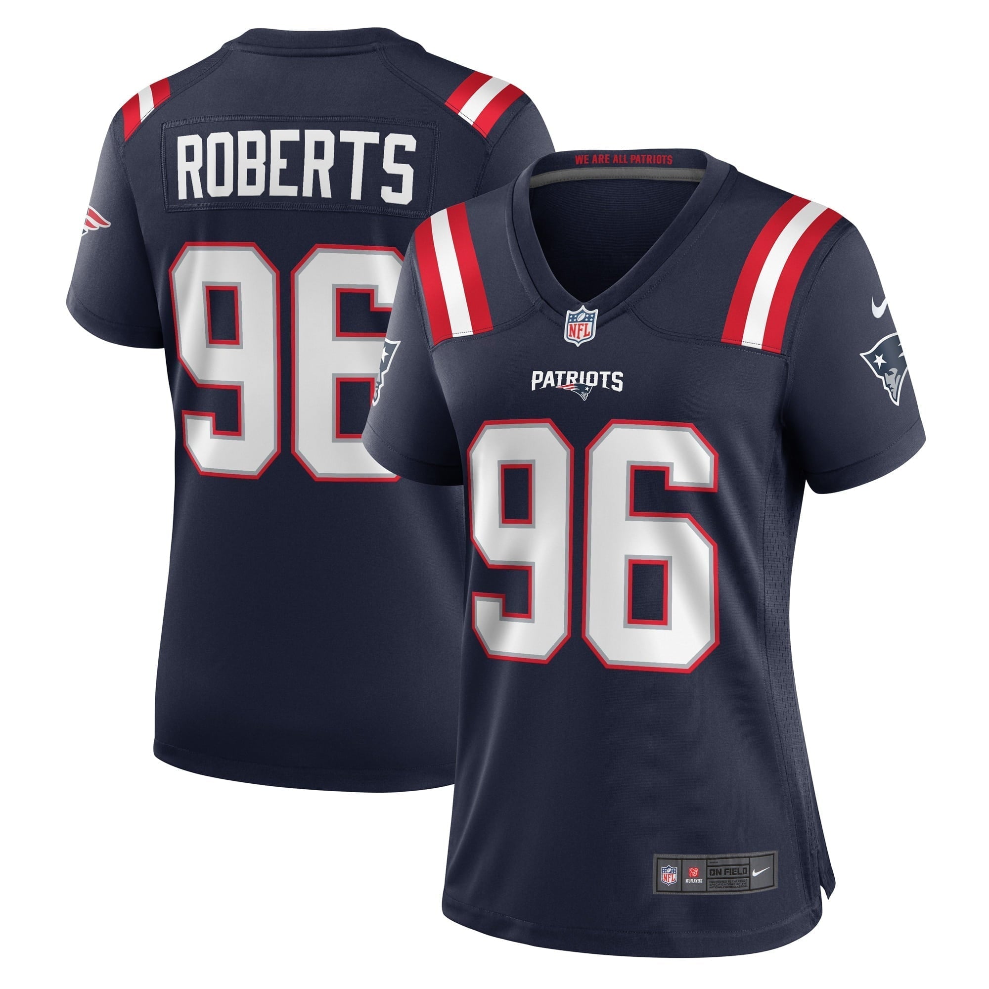 Women s Nike Sam Roberts Navy New England Patriots Game Player Jersey
