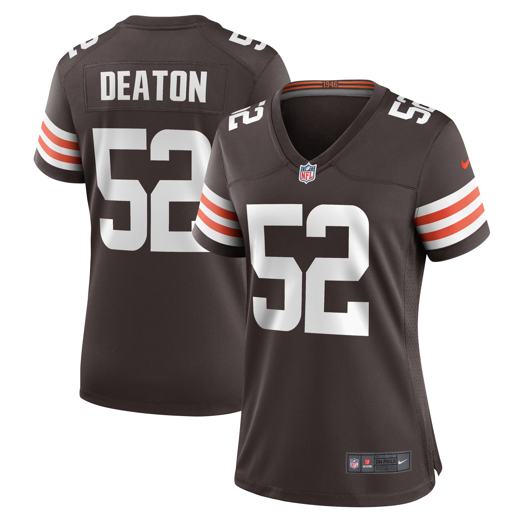 Dawson Deaton Cleveland Browns Nike Women s Game Player Jersey   Brown