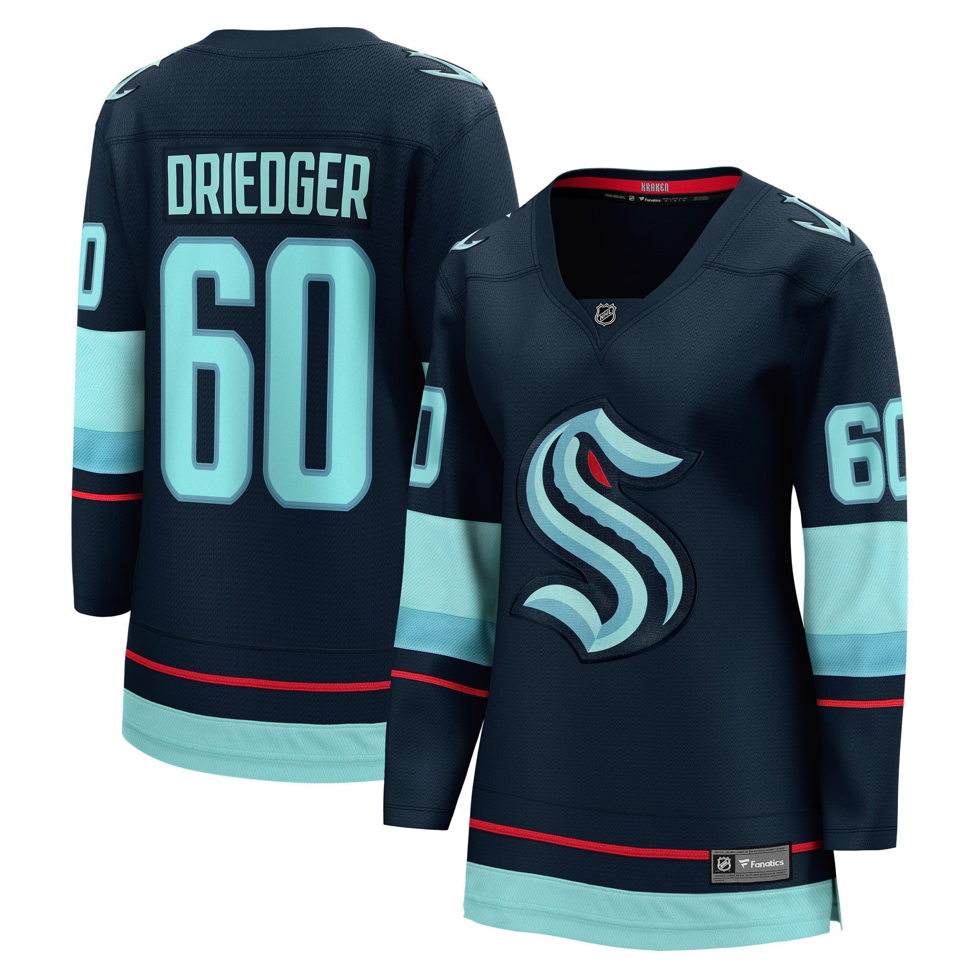 Women's Fanatics Branded Chris Driedger Deep Sea Blue Seattle Kraken Home Breakaway Player Jersey