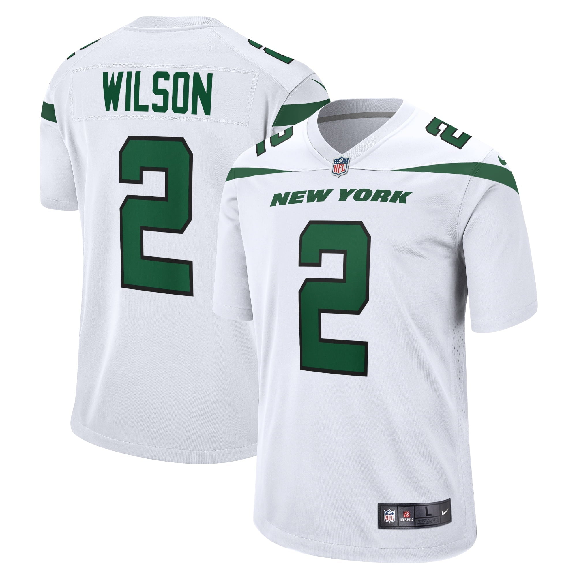 Men s Nike Zach Wilson White New York Jets White Game Jersey