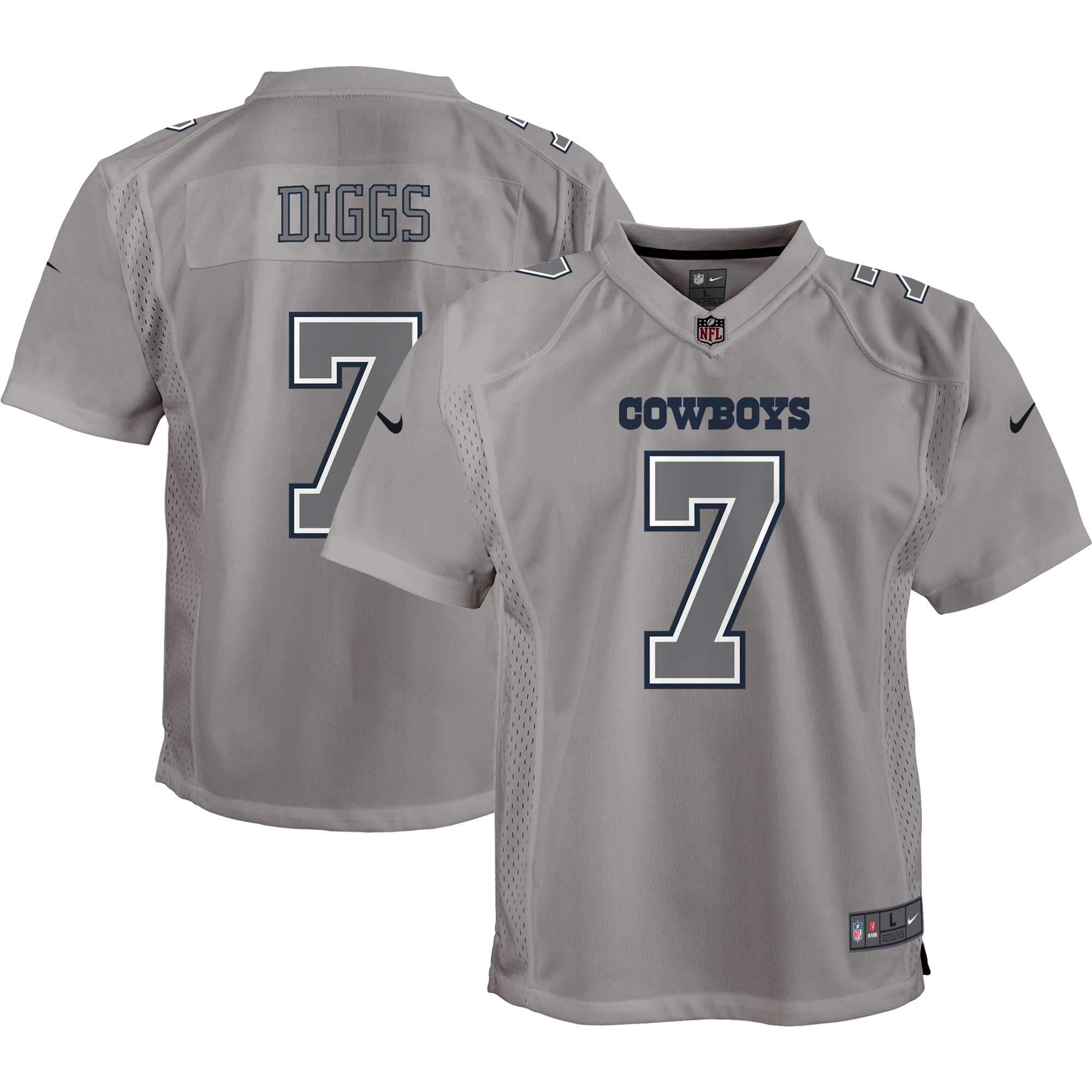 Trevon Diggs Dallas Cowboys Nike Youth Atmosphere Game Jersey   Gray