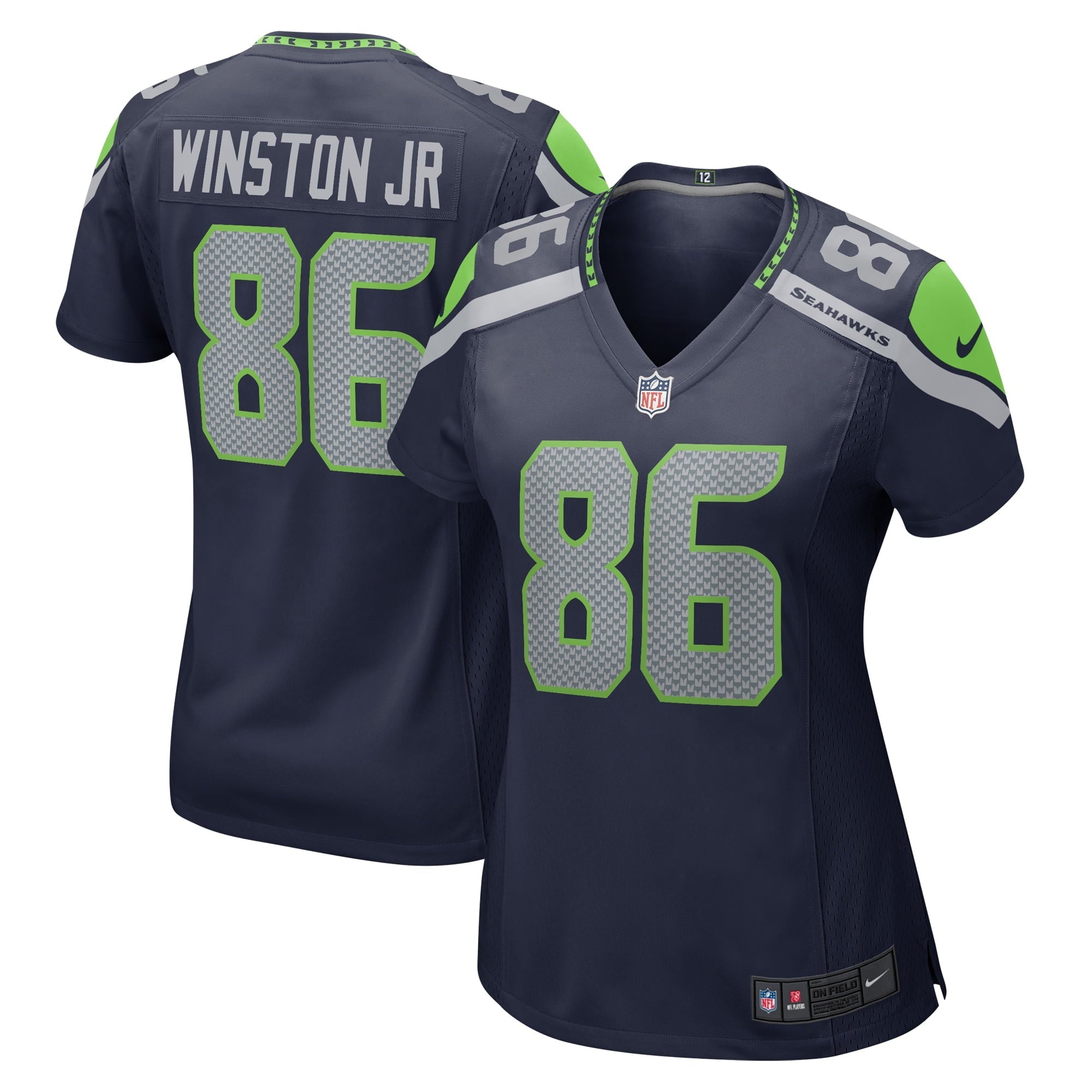 Women s Nike Easop Winston Jr. College Navy Seattle Seahawks Home Game Player Jersey