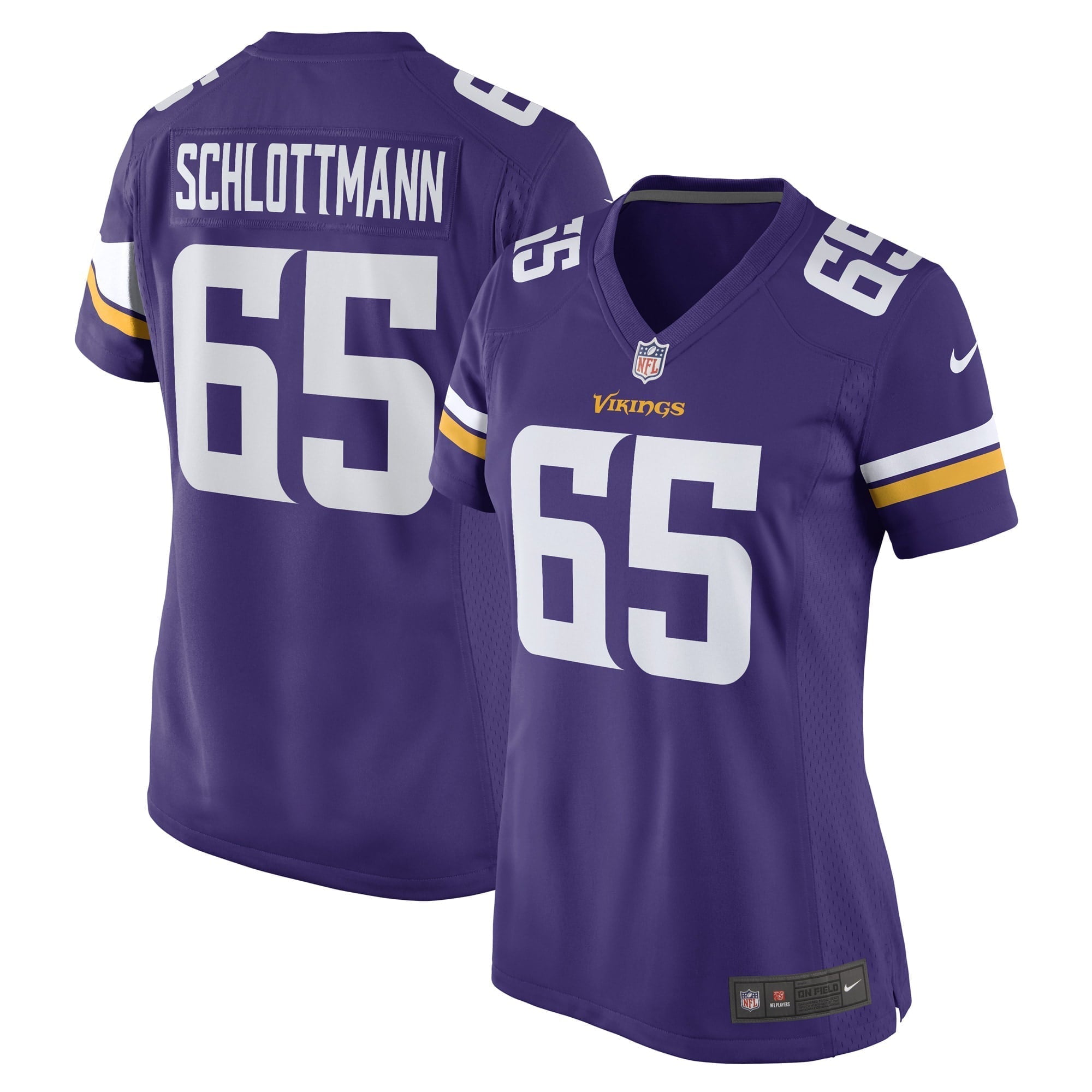 Women s Nike Austin Schlottmann Purple Minnesota Vikings Game Player Jersey