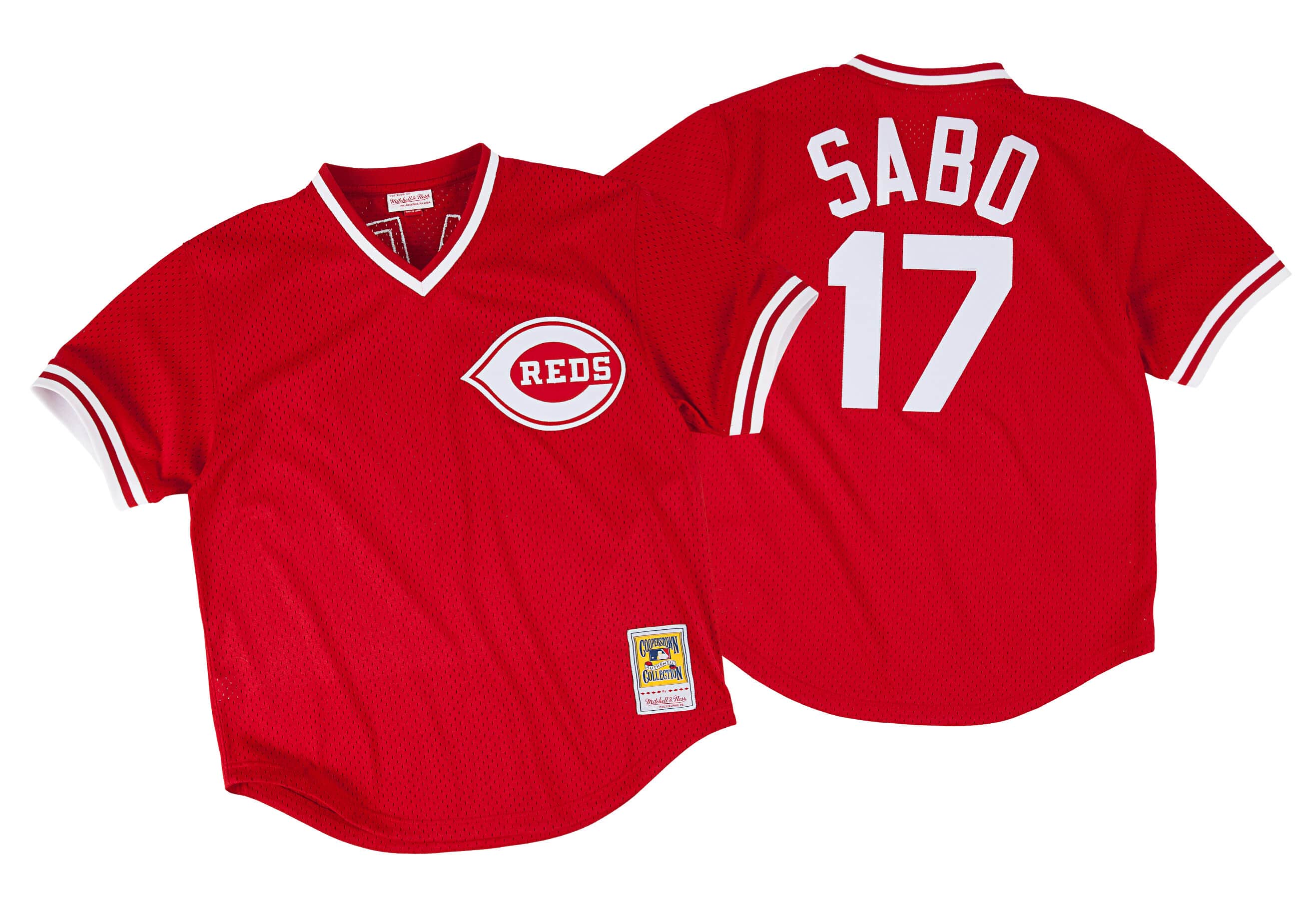 Chris Sabo 1990 Authentic Mesh BP Jersey Cincinnati Reds