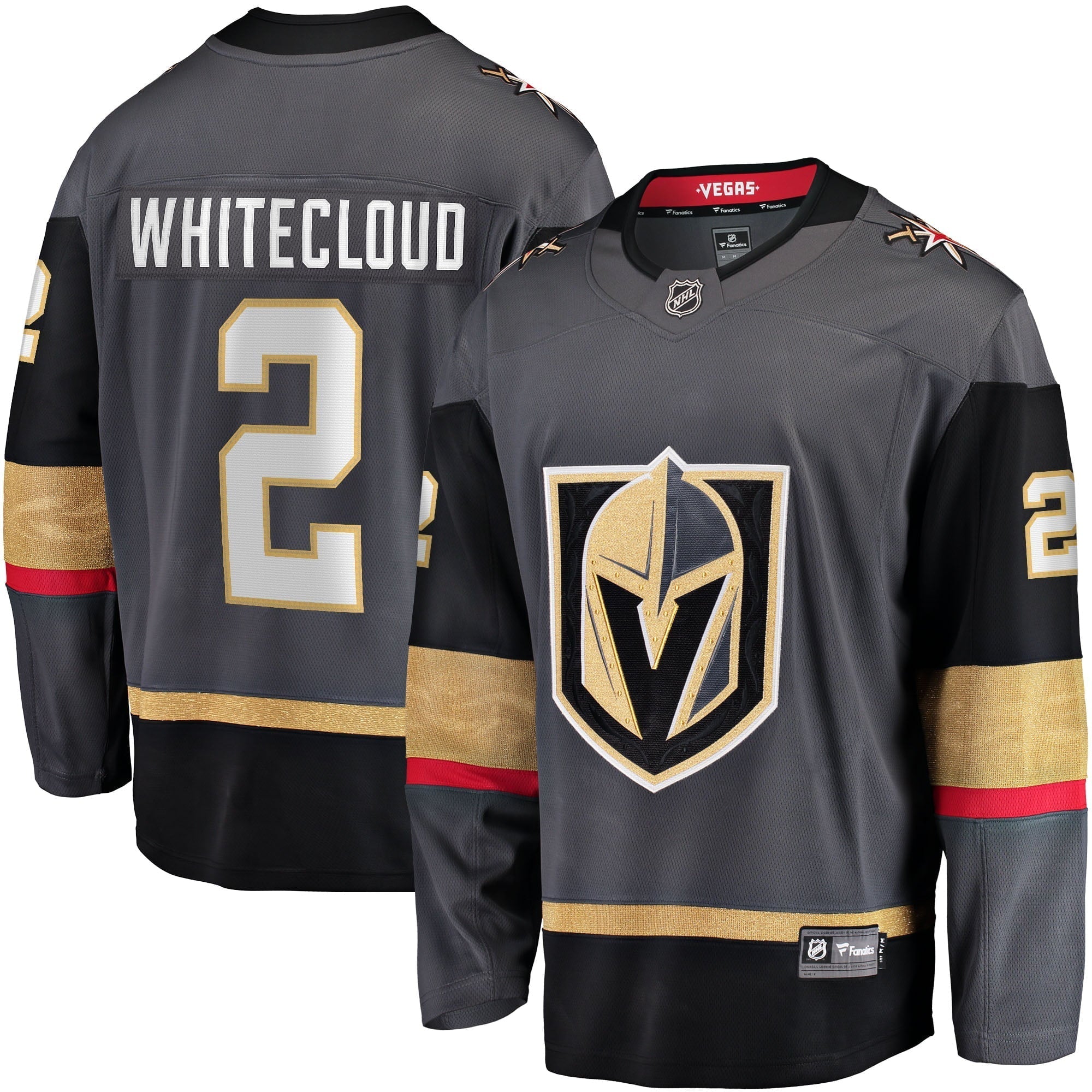 Men's Fanatics Branded Zach Whitecloud Gray Vegas Golden Knights Alternate Breakaway Jersey