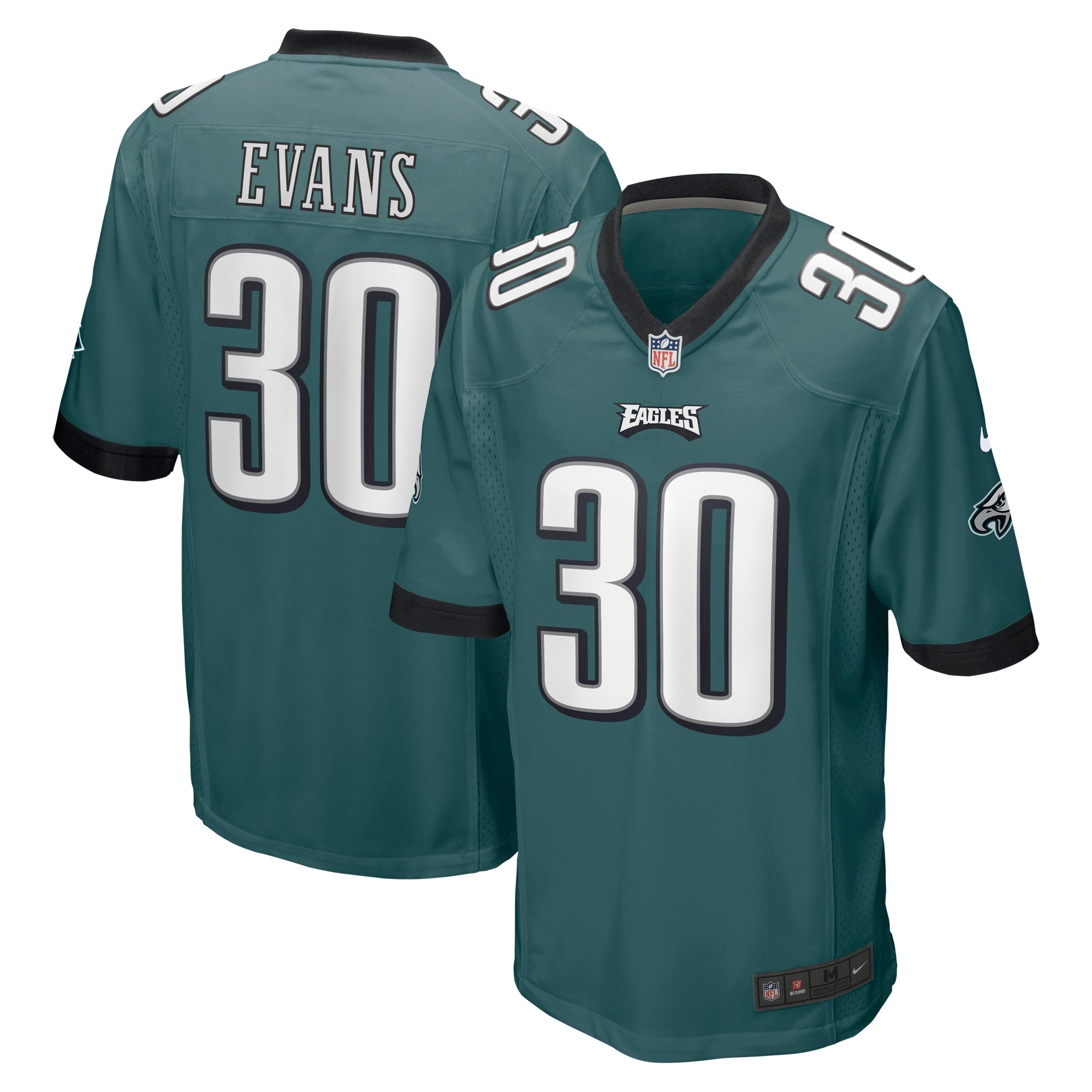 Justin Evans Philadelphia Eagles Nike Game Player Jersey   Midnight Green