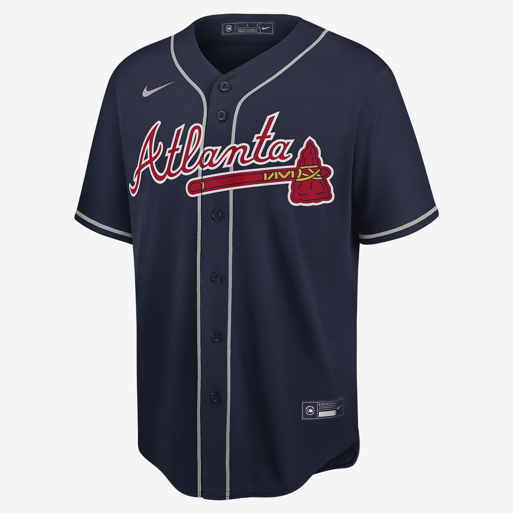 MLB Atlanta Braves (Ronald Acu?a Jr.) Men's Replica Baseball Jersey - Navy