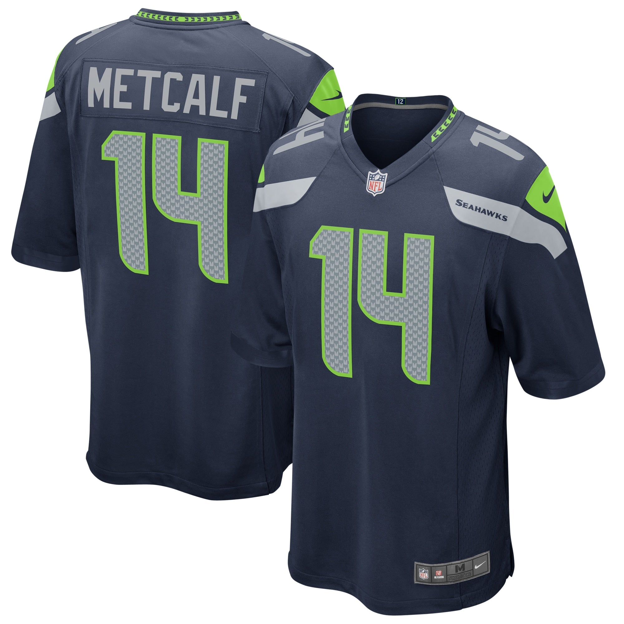 DK Metcalf Seattle Seahawks Nike Game Jersey College Navy