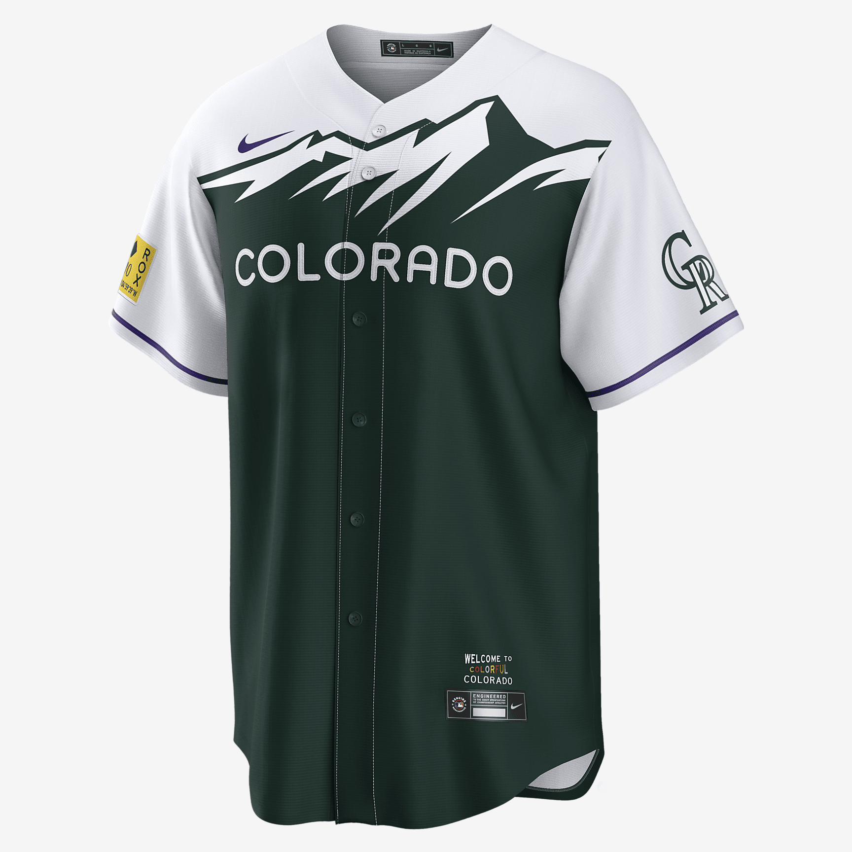 Kris Bryant Colorado Rockies City Connect Men's Nike MLB Replica Jersey - Green/White