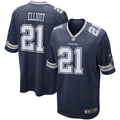 Men s Nike Ezekiel Elliott Navy Dallas Cowboys Game Team Jersey