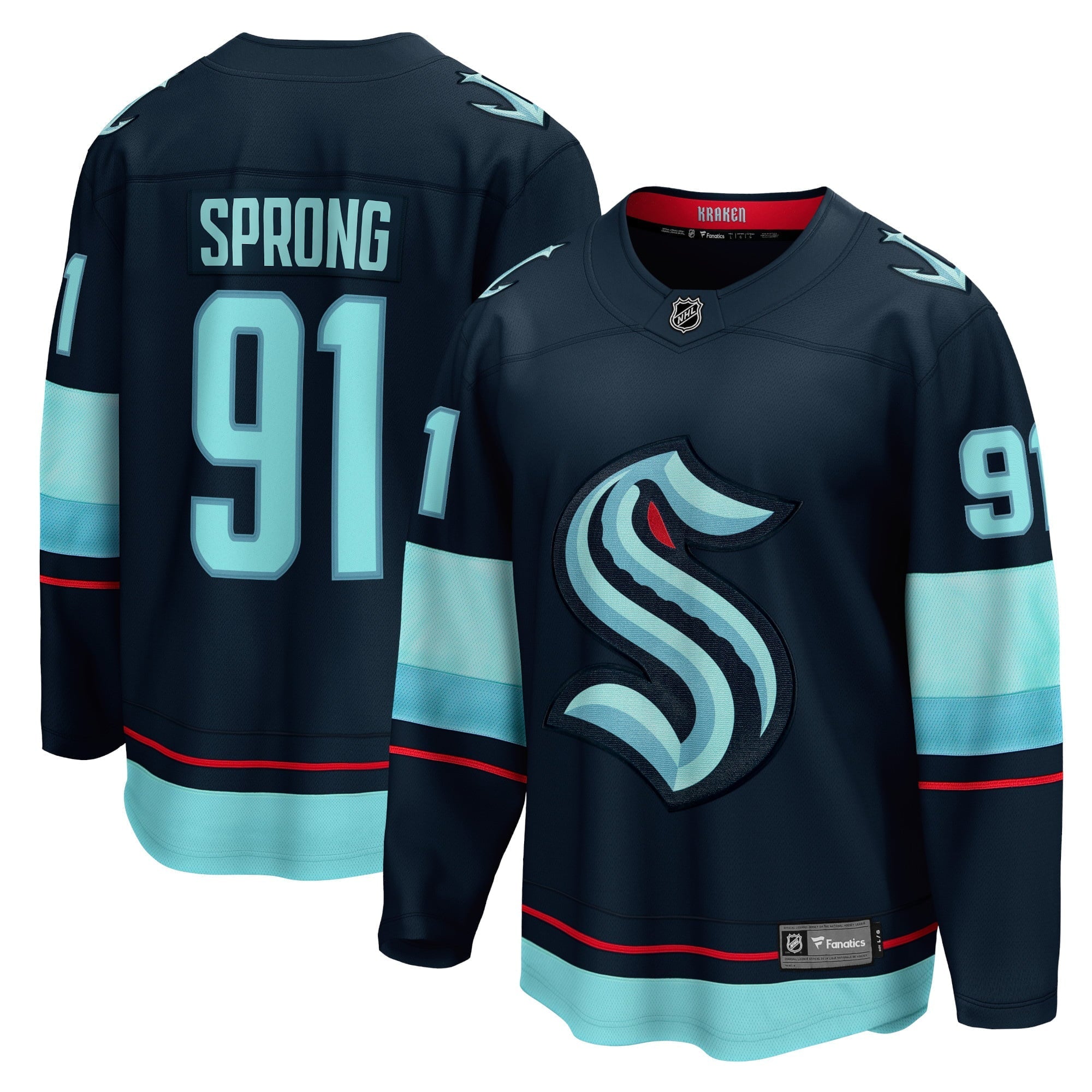 Men's Fanatics Branded Daniel Sprong Deep Sea Blue Seattle Kraken Home Breakaway Player Jersey