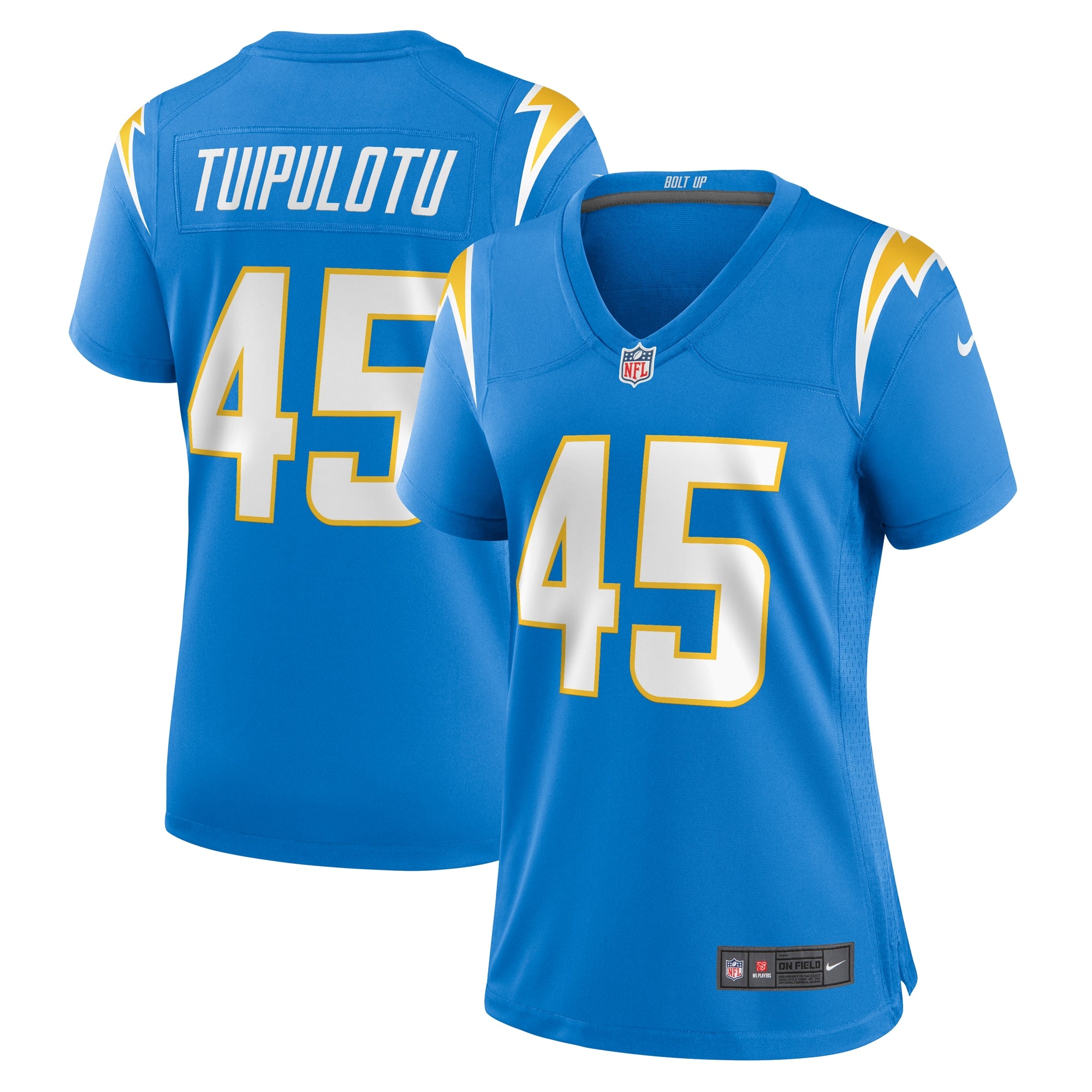 Tuli Tuipulotu Los Angeles Chargers Nike Women s Team Game Jersey   Powder Blue