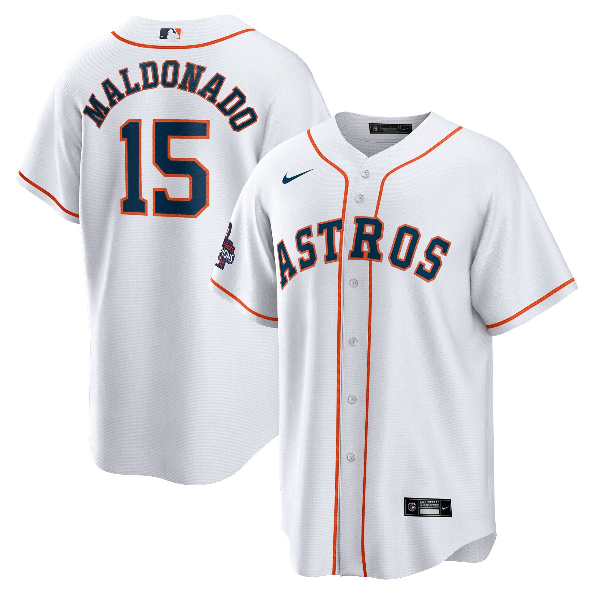 Martin Maldonado Houston Astros Nike Home 2022 World Series Champions Replica Player Jersey - White