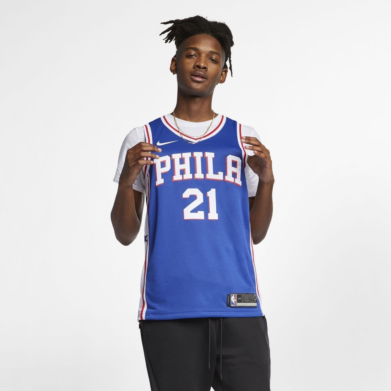 Nike Men's Philadelphia 76ers Joel Embiid 21 Icon Edition Swingman Jersey
