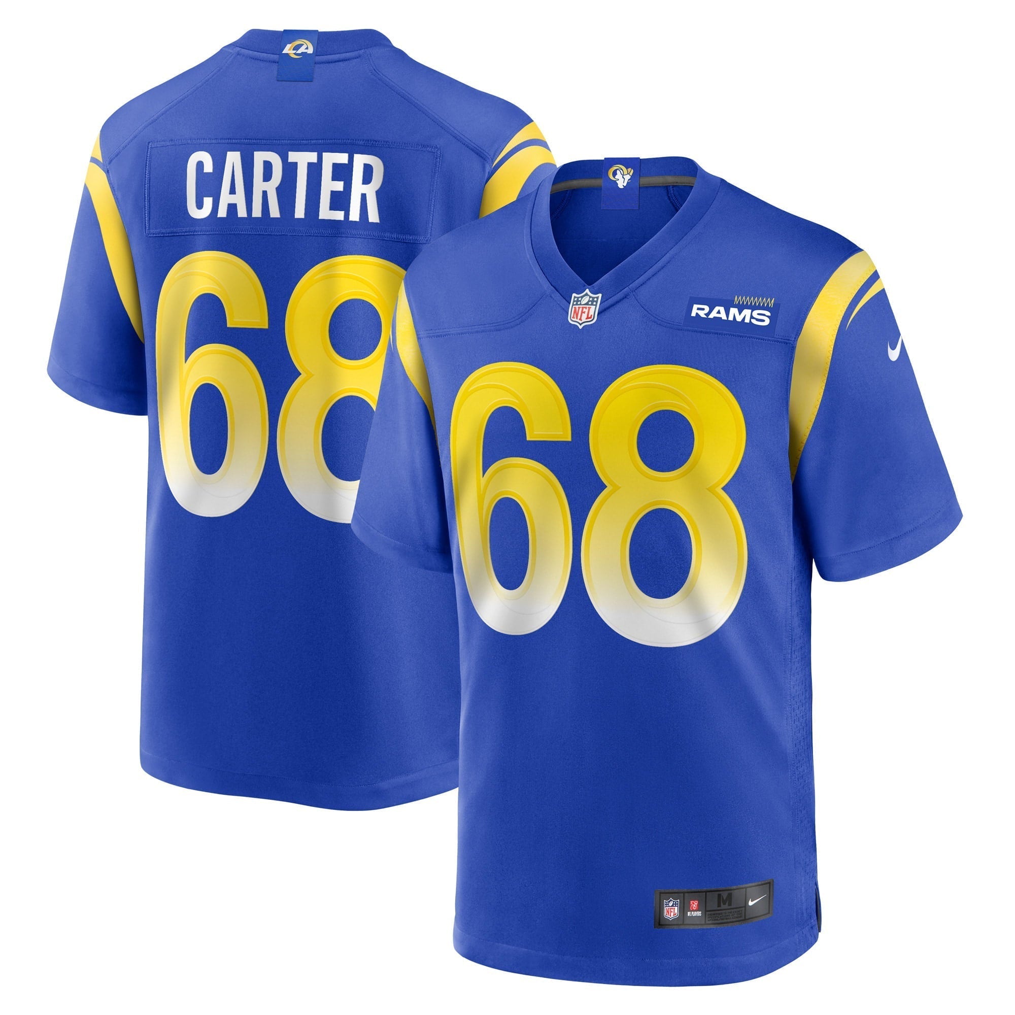 Men s Nike T.J. Carter Royal Los Angeles Rams Game Player Jersey